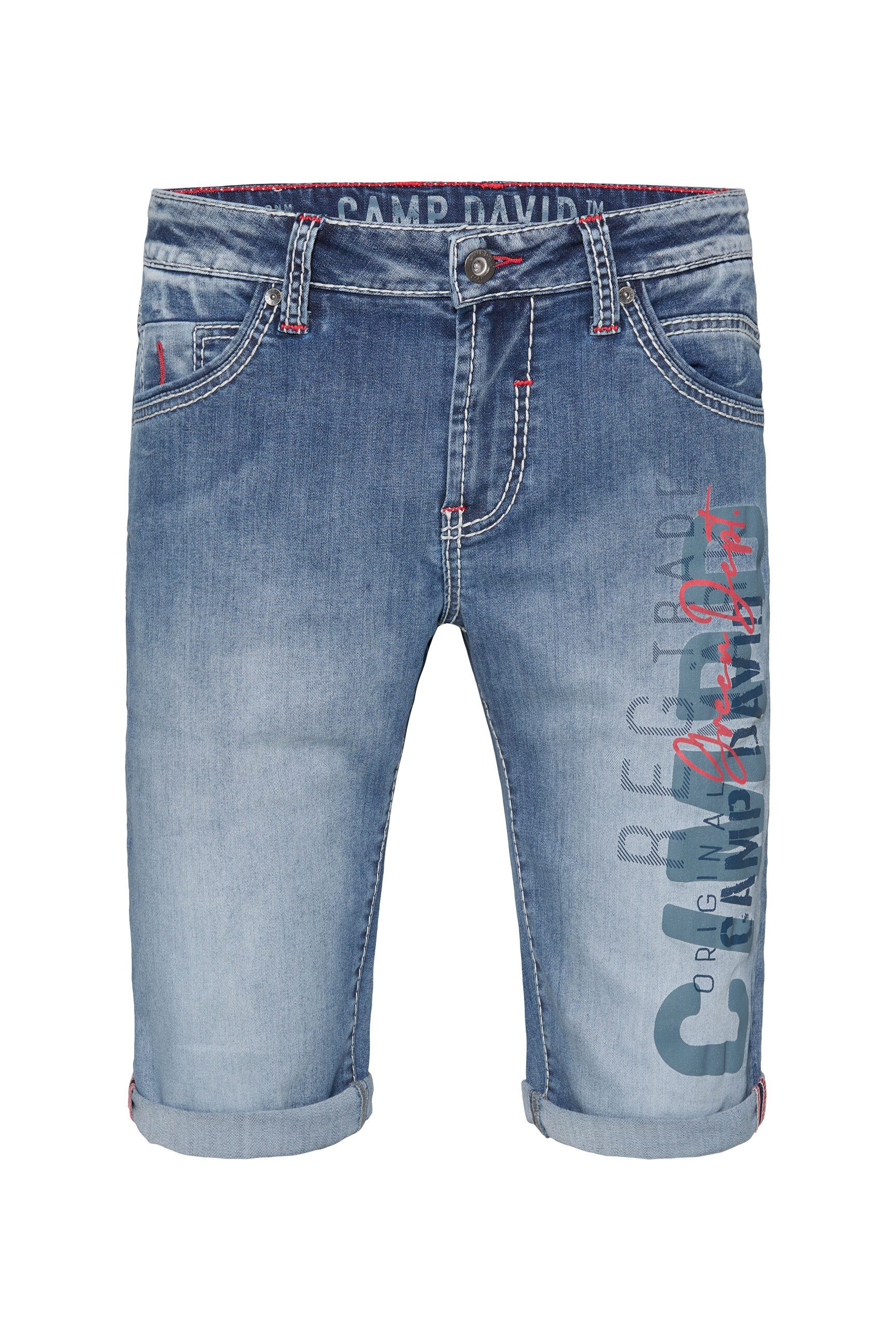 CAMP DAVID Jeansshorts mit Turn-Up Saum