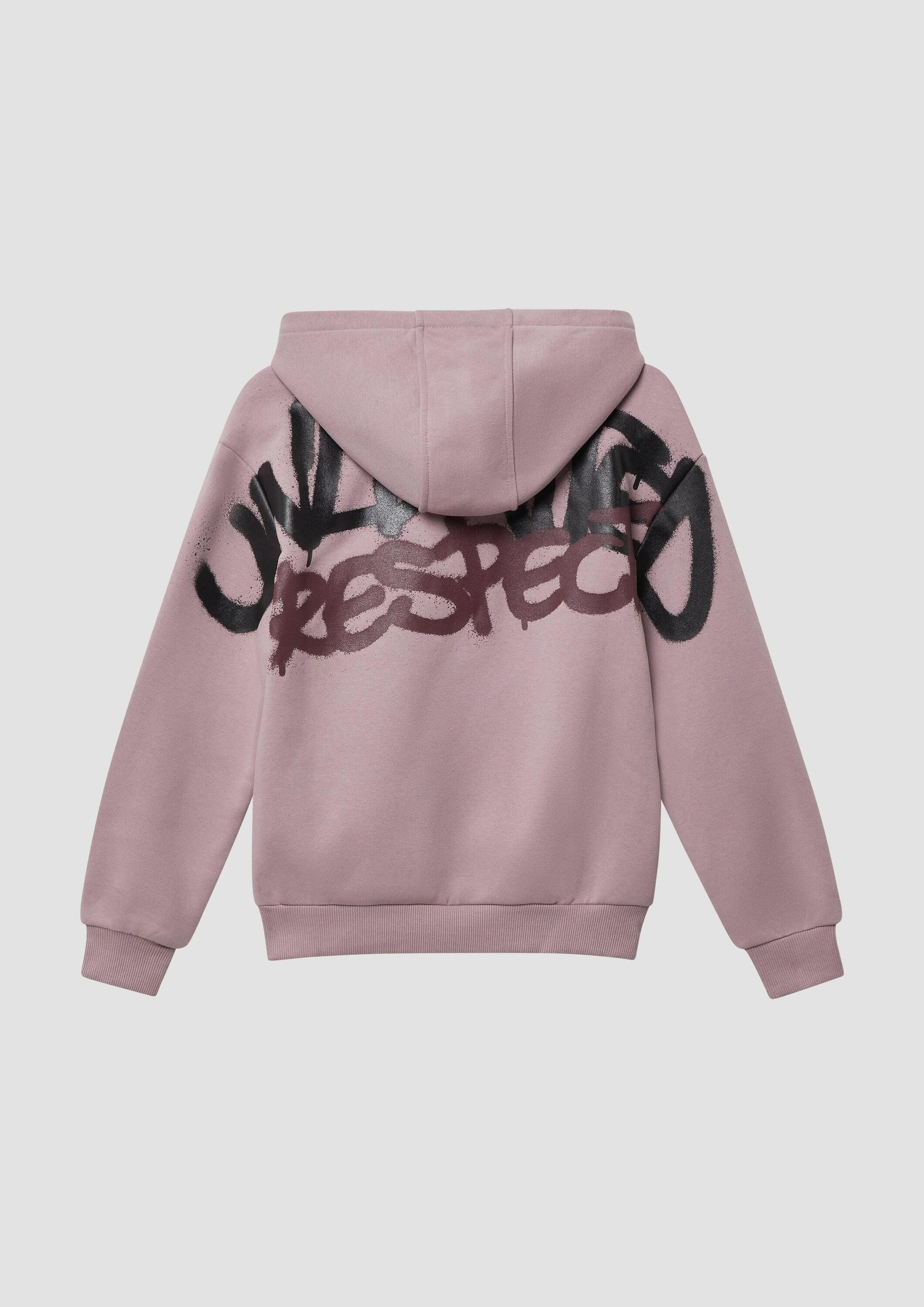 s.Oliver Sweatshirt Sweatshirt Kuscheliger Hoodie mit Rückenprint