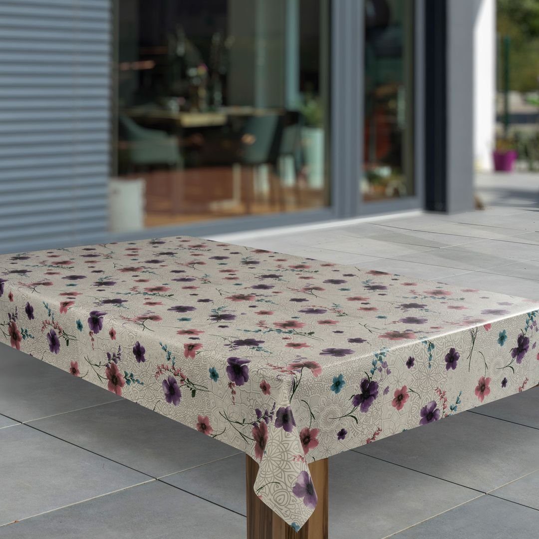 laro Tischdecke Wachstuch-Tischdecken Abwaschbar Blumen Mandala günstig online kaufen