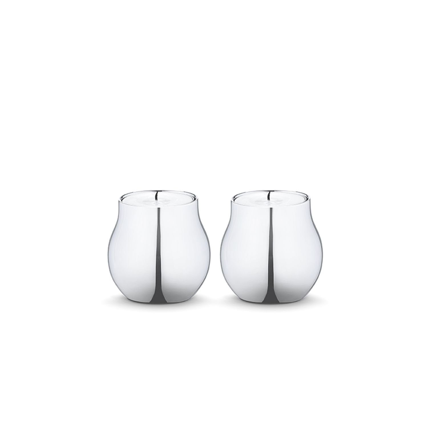 Georg Jensen Kerzenhalter Cafu Edelstahl 5,8 cm 2er Set