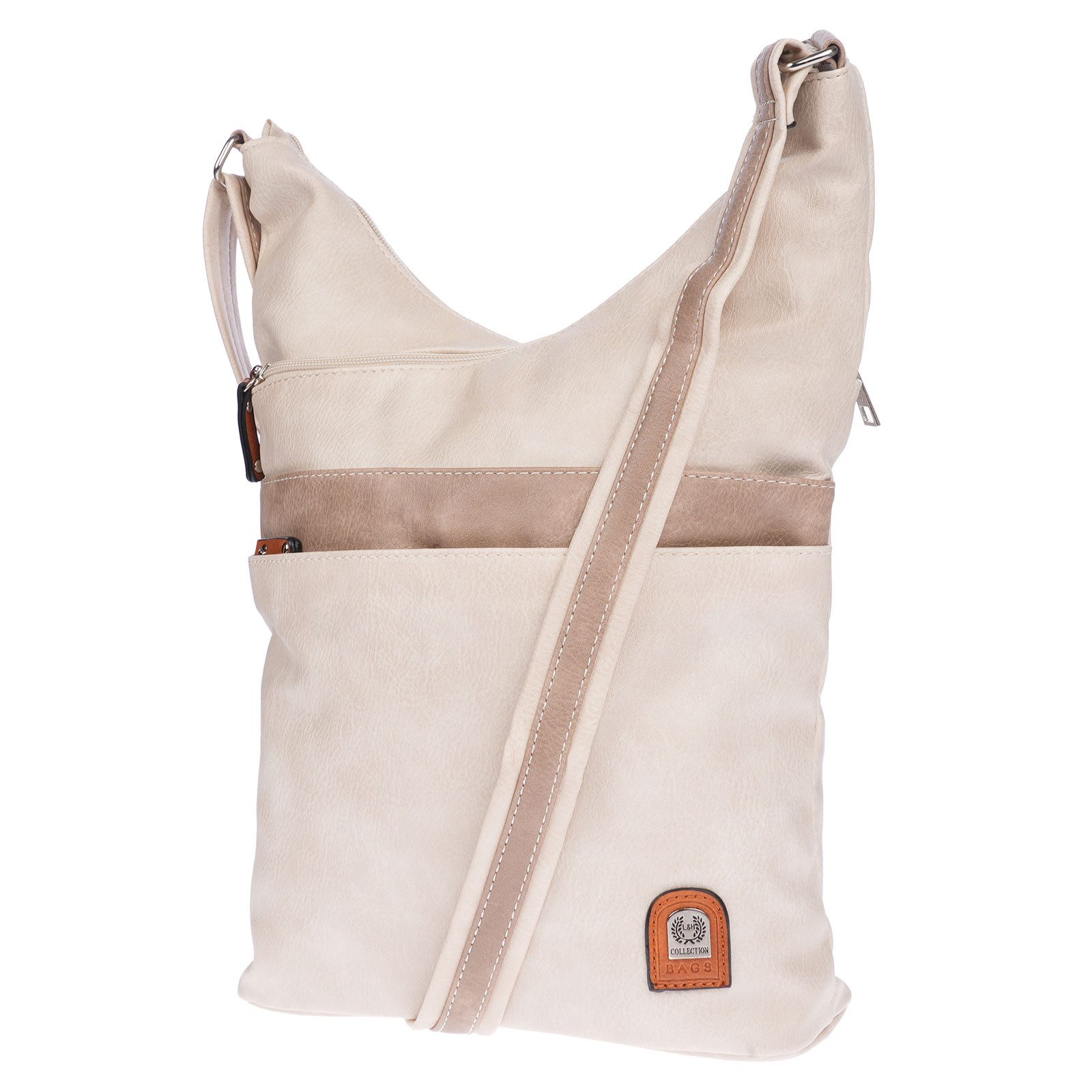 Christian Wippermann Umhängetasche Große Umhängetasche Damen Tasche Schultertasche (einzeln), Crossover Leder Optik