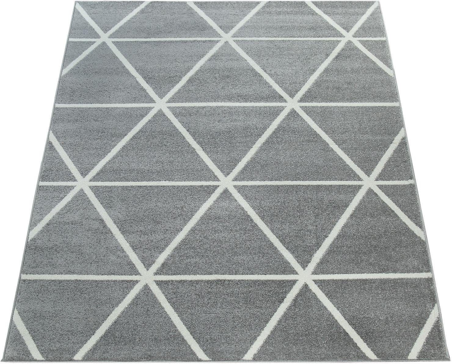 Paco Home Läufer Stella 401, rechteckig, Höhe: 16 mm, Teppich, Pastellfarben, Rauten Design, Skandi Muster, Kurzflor