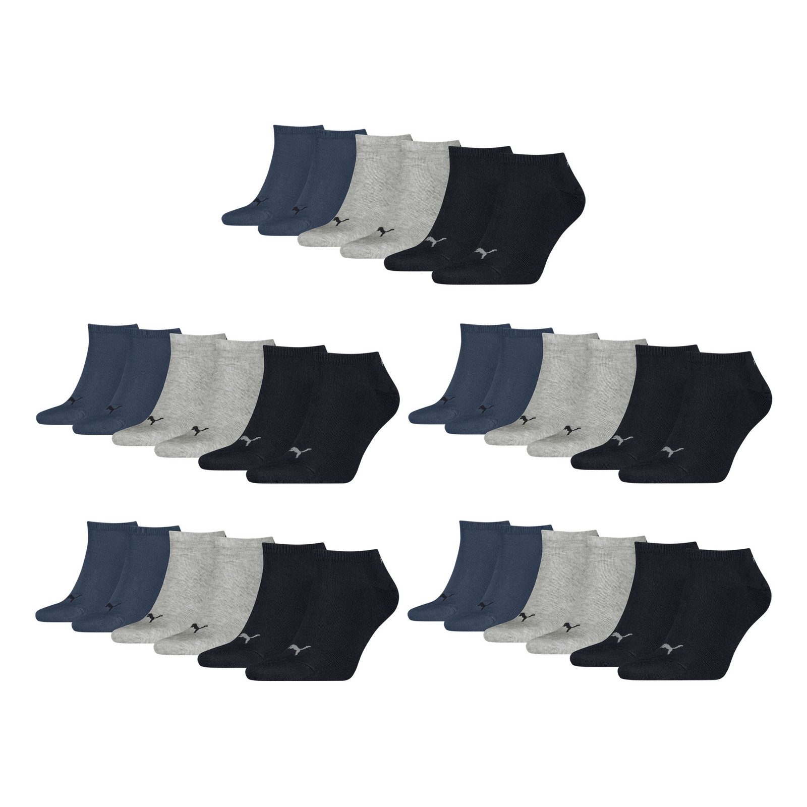 PUMA Sneakersocken Soft Cotton (15-Paar) mit Cat-Logo und PUMA-Schriftzug