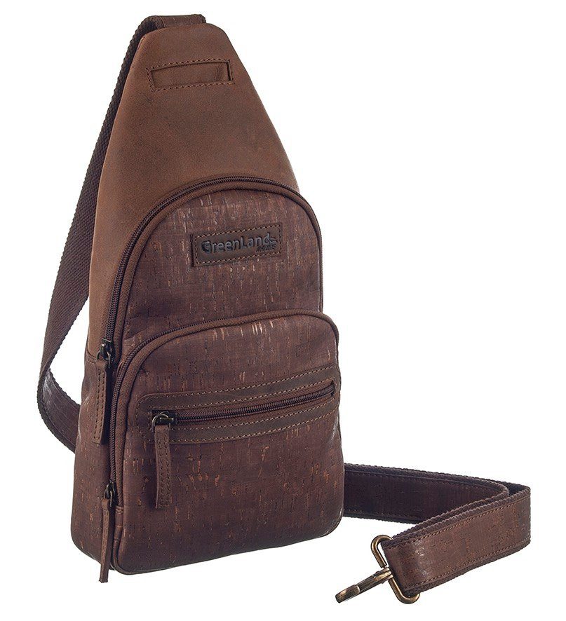 Leather-Cork, GreenLand Rechtsseitig tragbar Nature oder Cityrucksack NATURE linksseitig