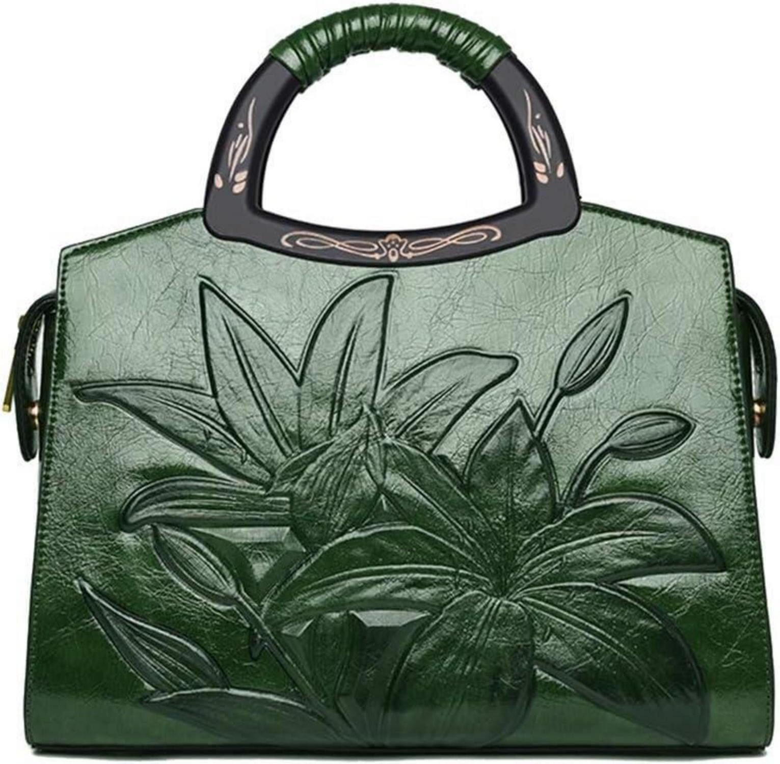 LuxusKollektion Handtasche Damen Handtasche Blumenprägung Henkeltasche Umhängetasche