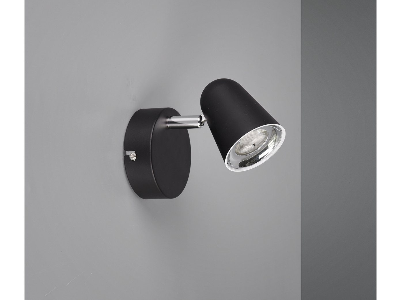 15cm Schwarz integriert, Treppenhaus LED LED für Warmweiß, Bett klein-e Spot TRIO & H: fest Wandleuchte innen, Wandstrahler,