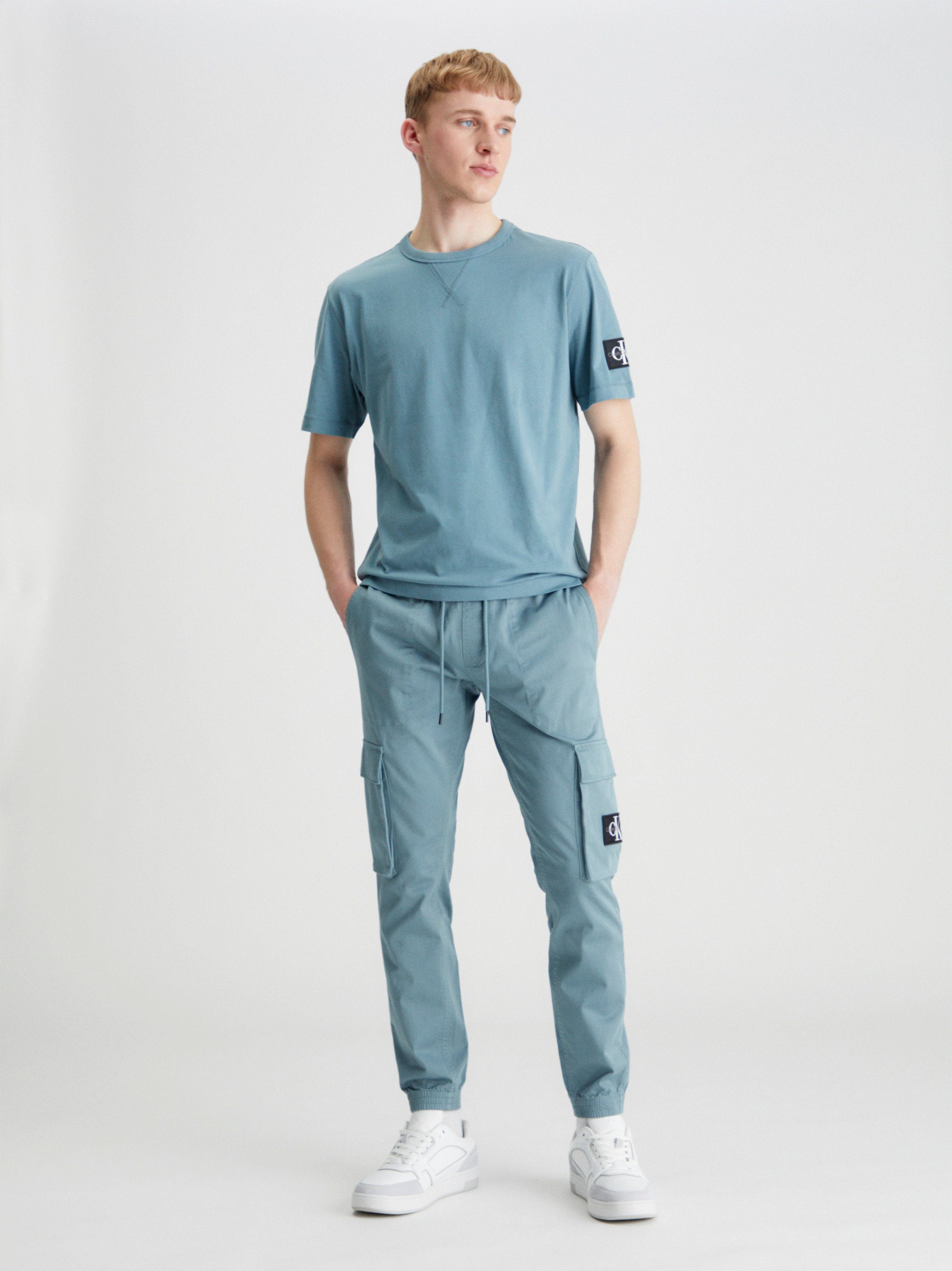 Calvin Klein Jeans Cargohose SKINNY WASHED CARGO PANT mit Logopatch Goblin Blue | Stretchhosen