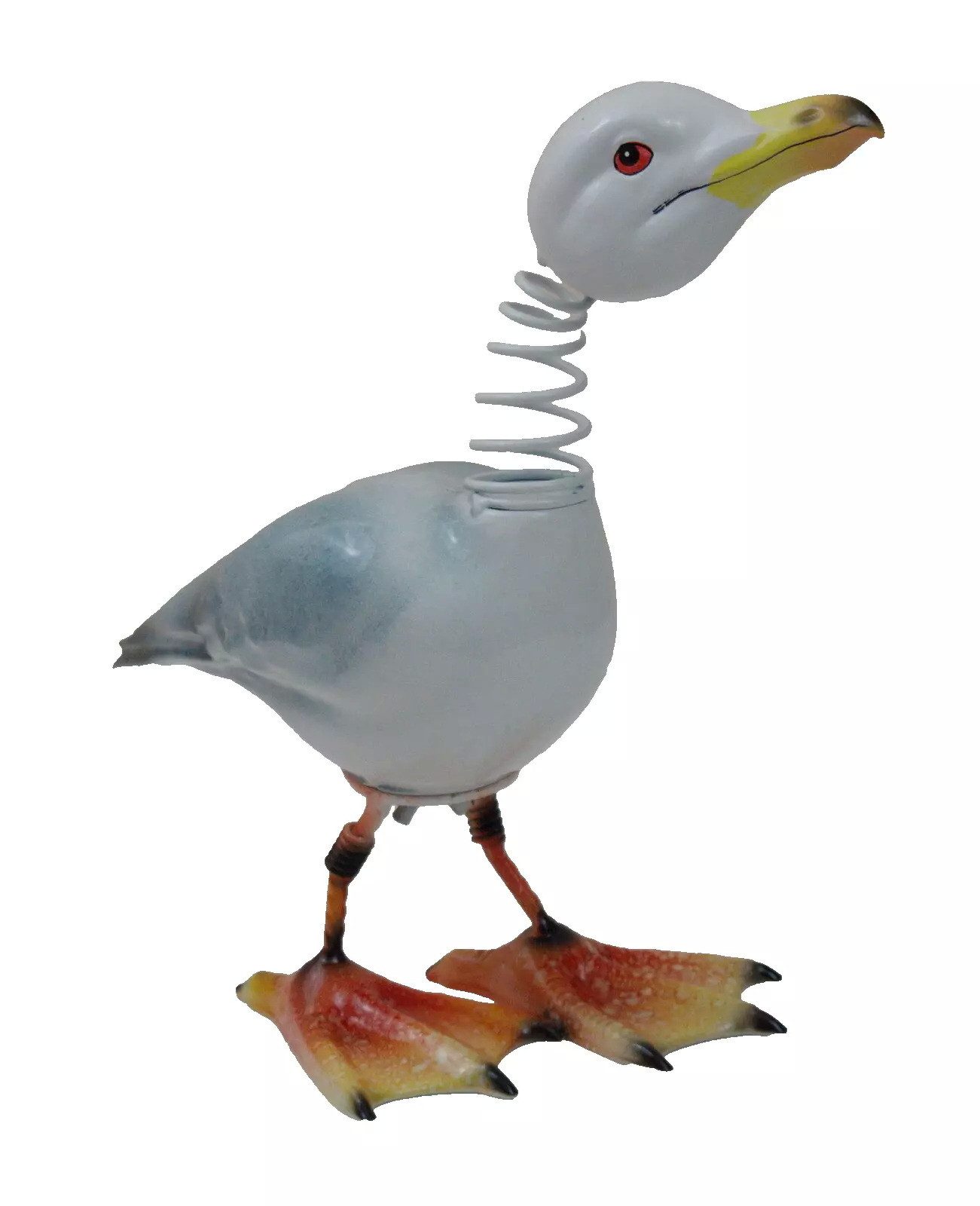 Kaufhaus le petit Tierfigur Deko Vogel Wackelkopf Möwe Maritim Garten Objekt Tier Figur Skulptur, Dekofigur Dekoskulptur Dekoobjekt Tierfigur aus Metall