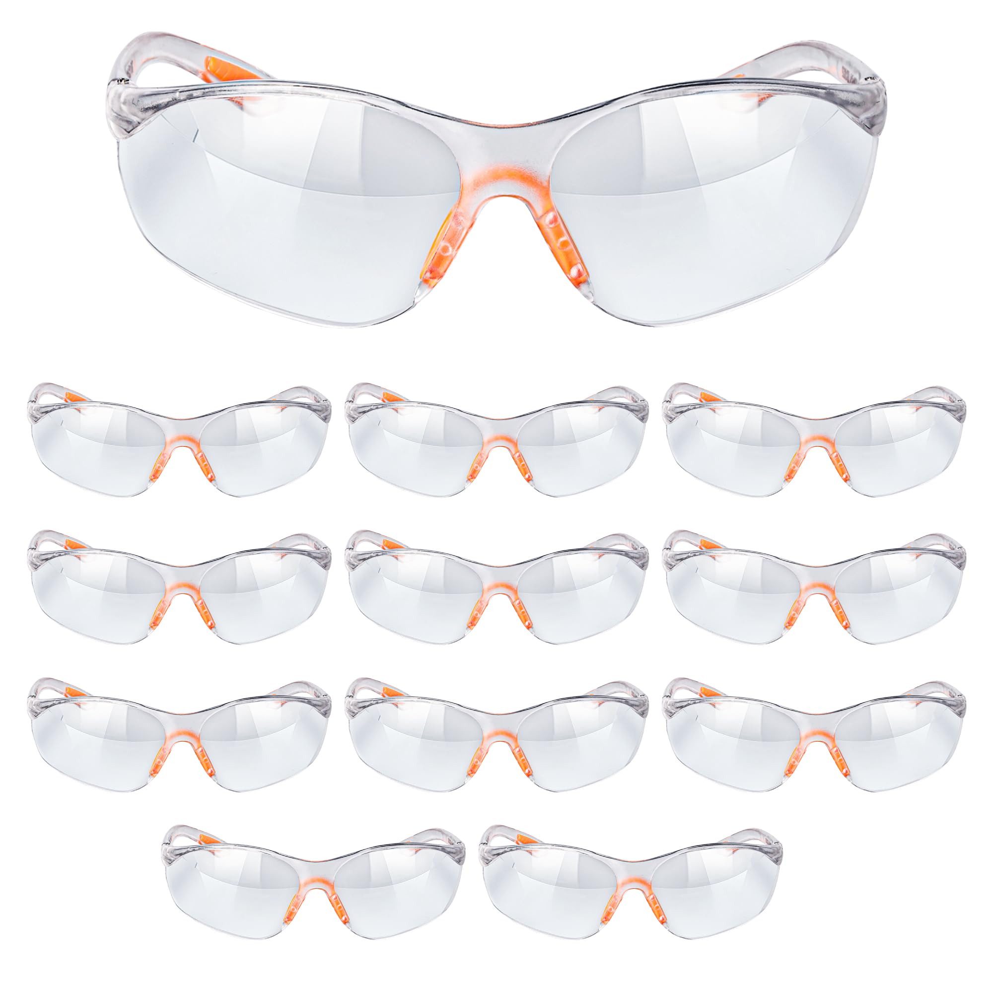 Kurtzy Arbeitsschutzbrille 12er Pack Schutzbrillen mit Gummi für sicheren Augenschutz, (12St)