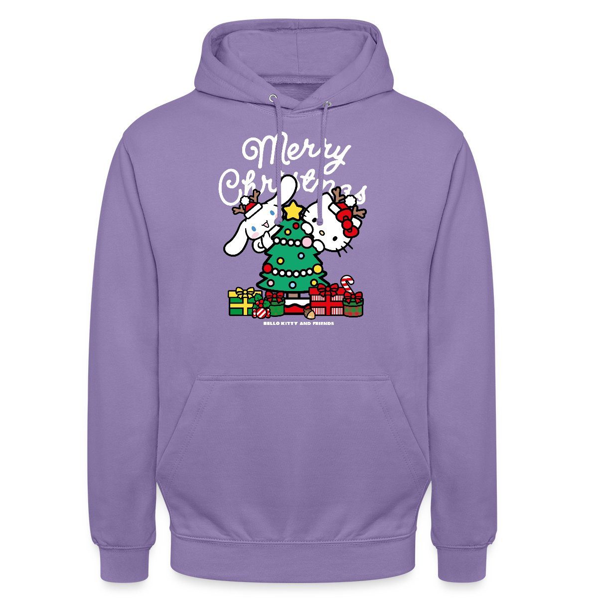 Spreadshirt Hoodie Hello Kitty Und Cinnamoroll Weihnachten Unisex Hoodie (1-tlg)