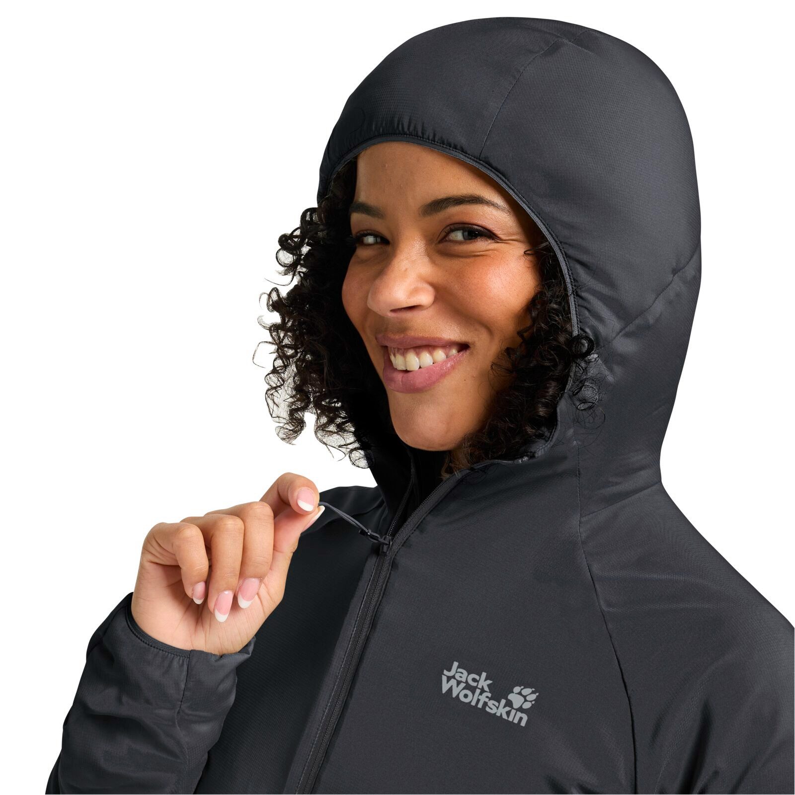 Jack Wolfskin Funktionsjacke Wanderjacke Prelight Insulated (winddicht, warm) schwarz Damen