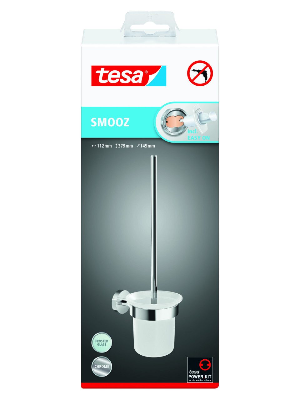 tesa WC-Reinigungsbürste tesa Toilettenbürste Smooz verchromtes Metall mit