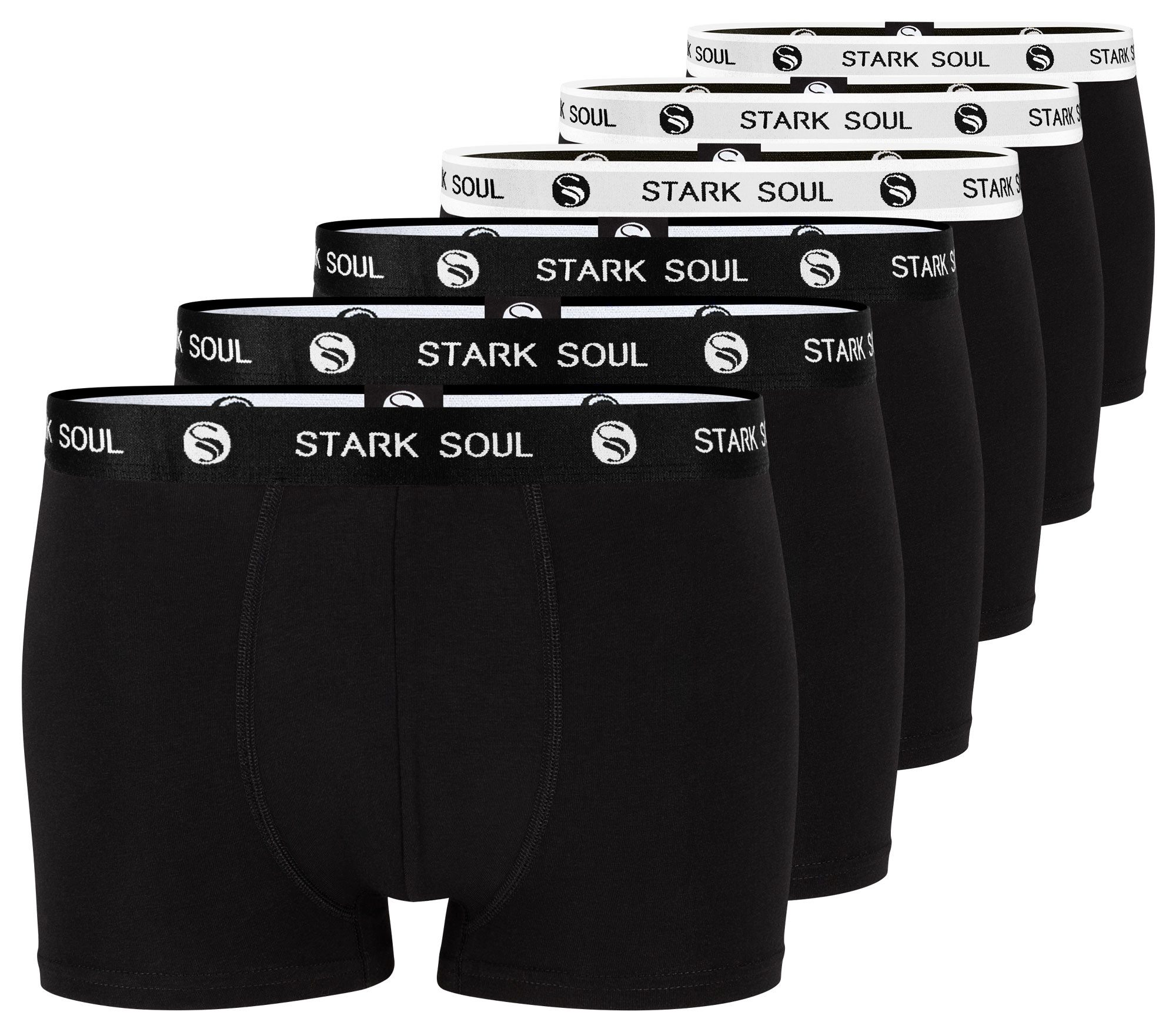 Stark Soul® Boxershorts Herren Boxershorts, Hipster im 6er Pack, Baumwoll-Unterhosen 6er-Pack