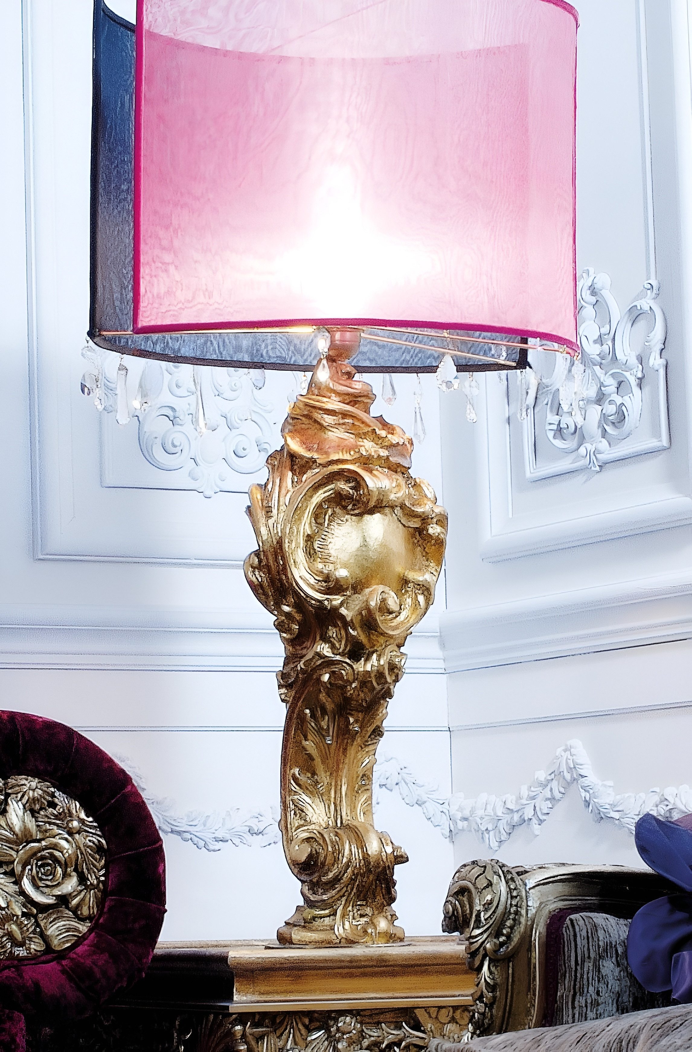 Xlmoebel Nachttischlampe Klassische Stehlampe im Barock-Rokoko-Stil mit elegantem Design, Hergestellt in Europa