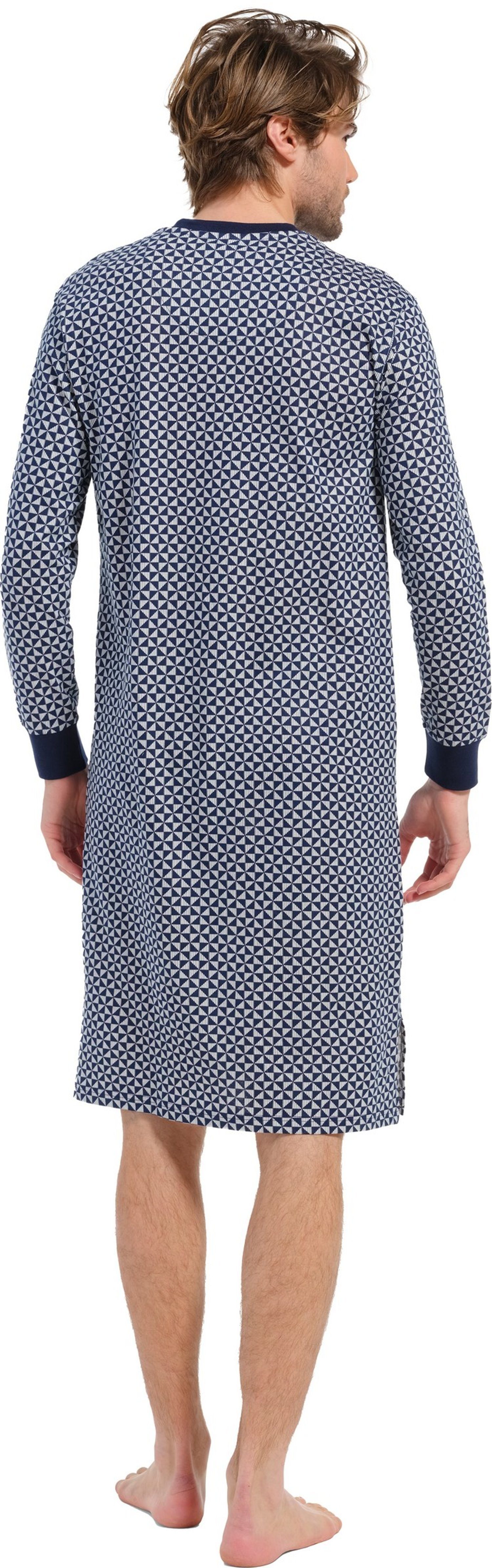 Pastunette Nachthemd Herren Schlafshirt mit langem Arm (1-tlg) Baumwolle