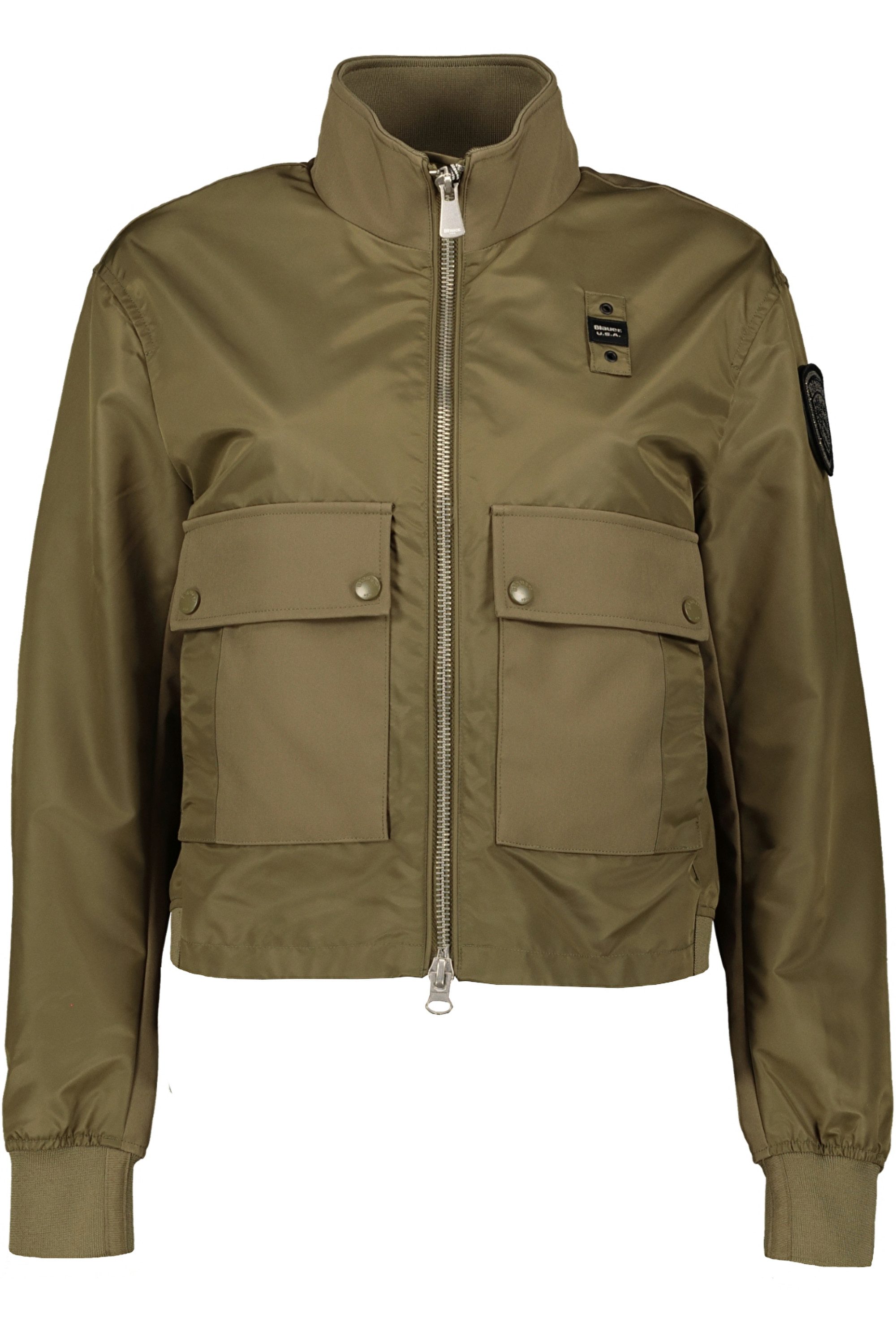 Blauer Outdoorjacke