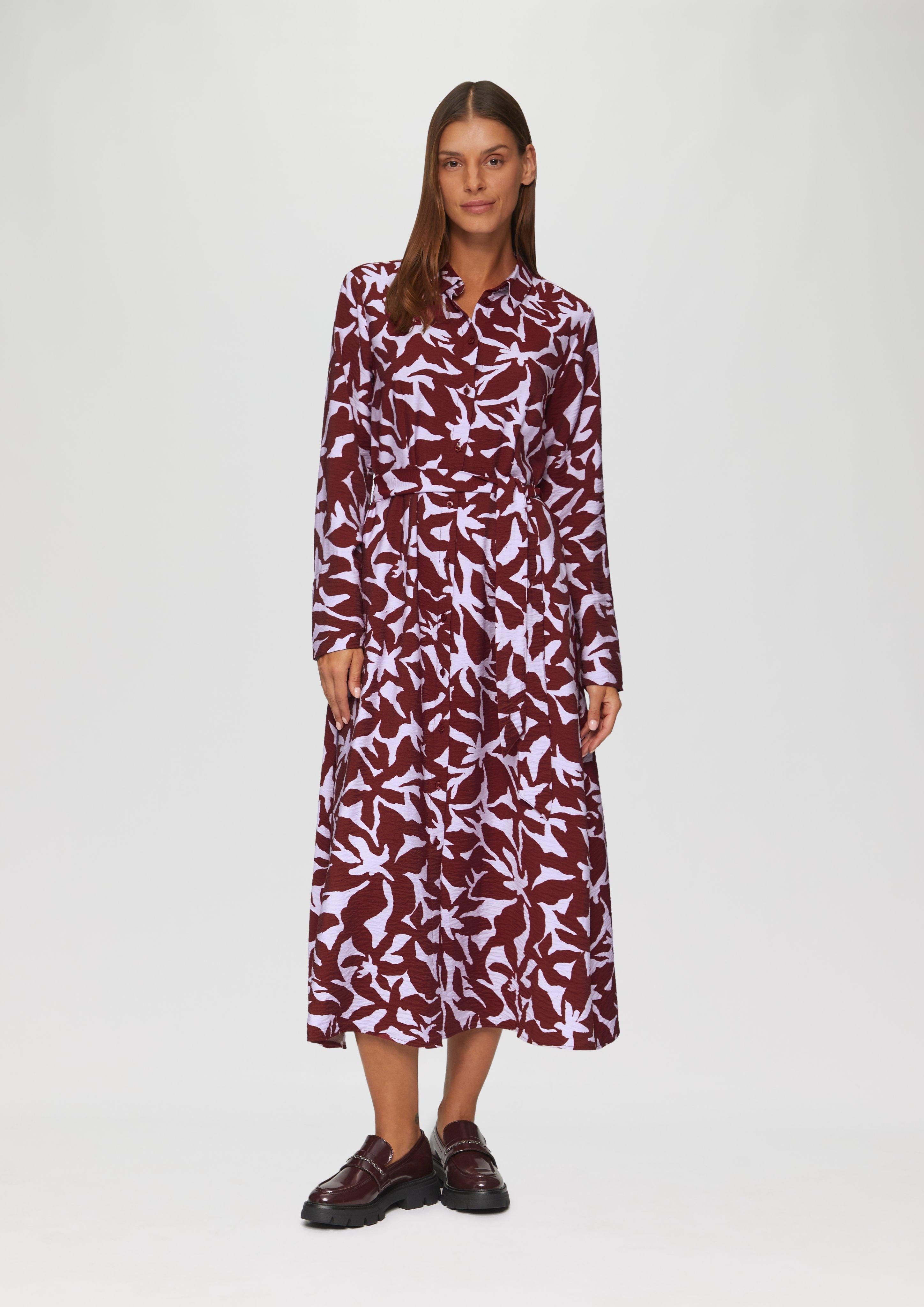 s.Oliver Maxikleid Midi-Kleid aus Viskose mit günstig online kaufen