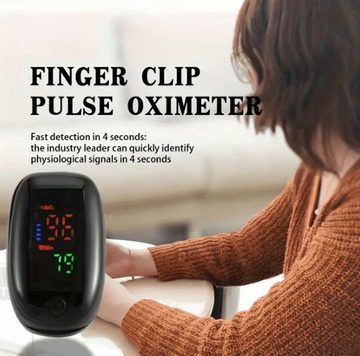 DENU-Home Pulsoximeter Oximeter Pulsoximeter Sauerstoff Puls Blut Messgerät SpO2 Pulsoxymeter, ohne Batterien, für Zuhause und Unterwegs
