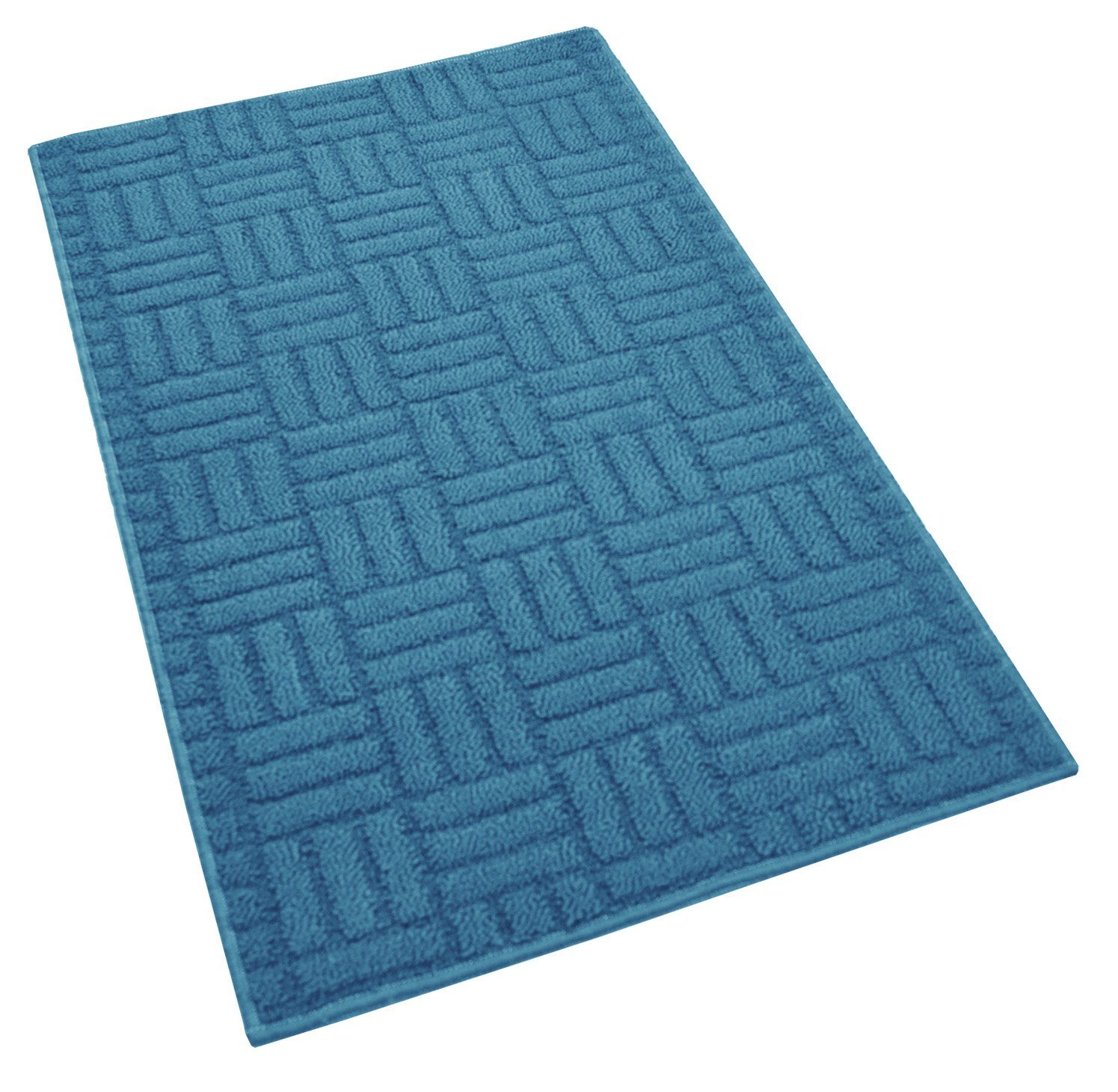 Küchenläufer Narciso, Lashuma, rechteckig, Höhe: 10 mm, Küchenteppich 50x80 cm, Küchenmatte gemustert blau
