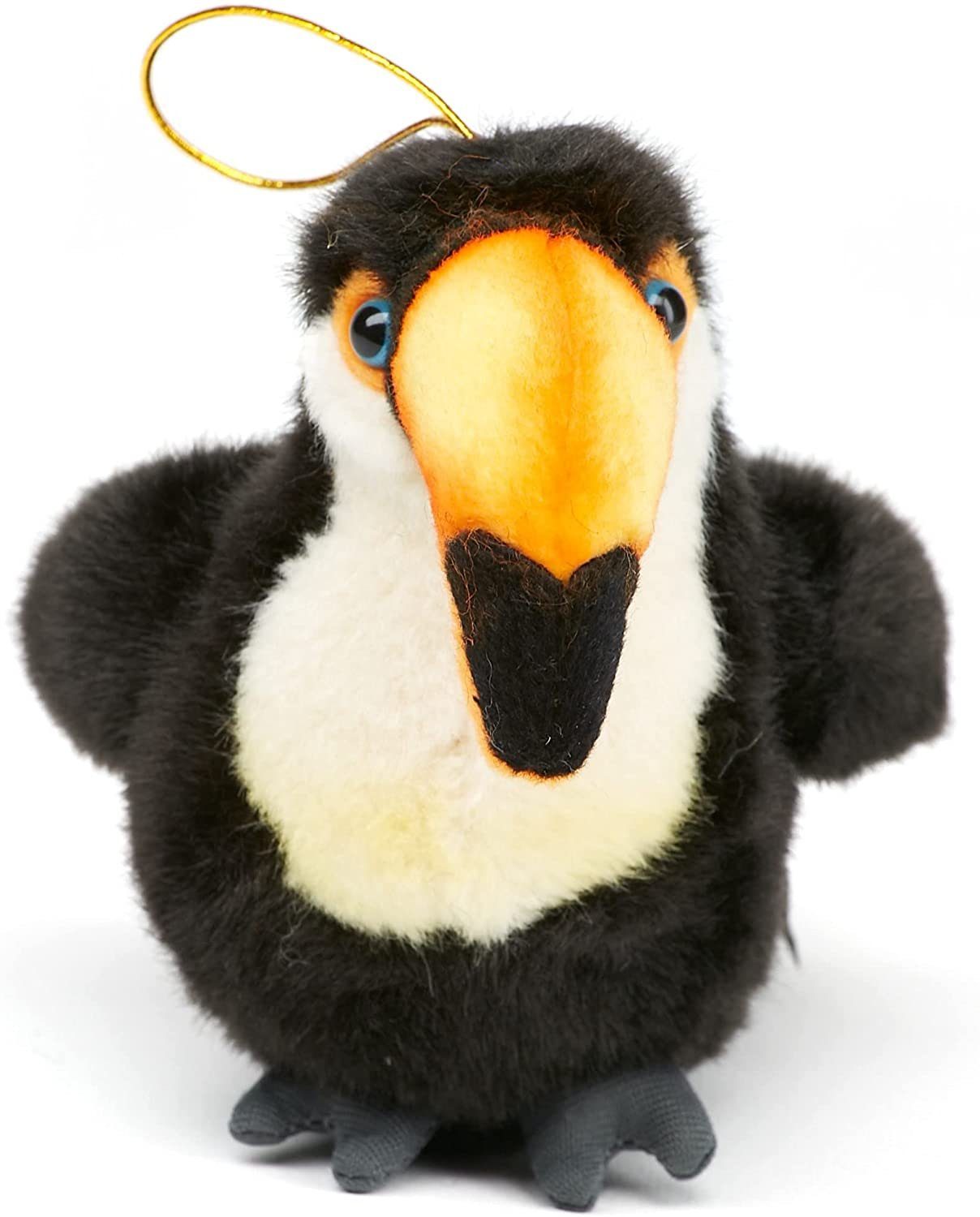 Tukan, Uni-Toys % Schlaufe Plüschtier, zu recyceltes - - cm elastischer 100 mit Füllmaterial 13 Plüsch-Vogel Kuscheltier -