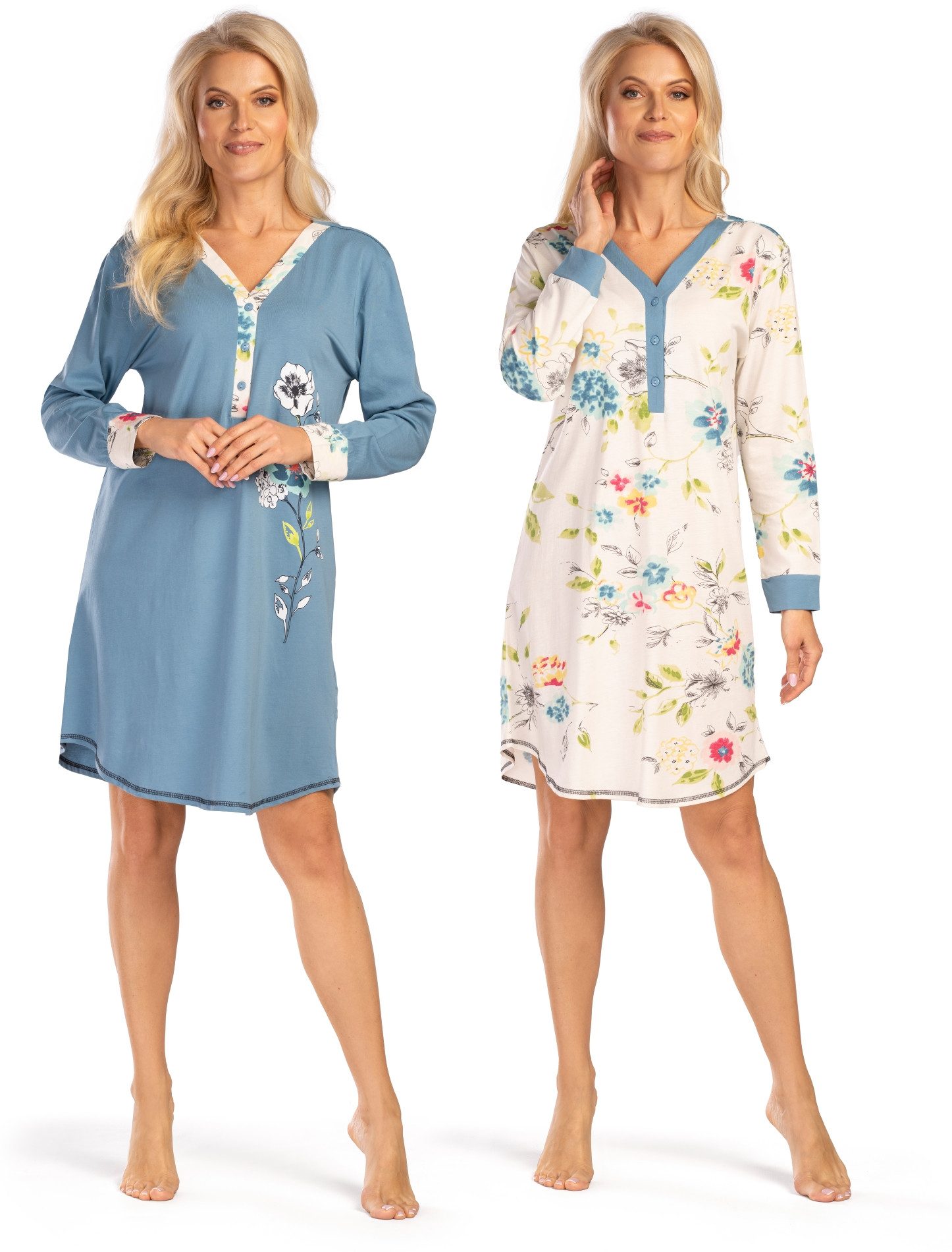 Consult-Tex Nachthemd Damen Nachthemd 2 Stück günstig online kaufen