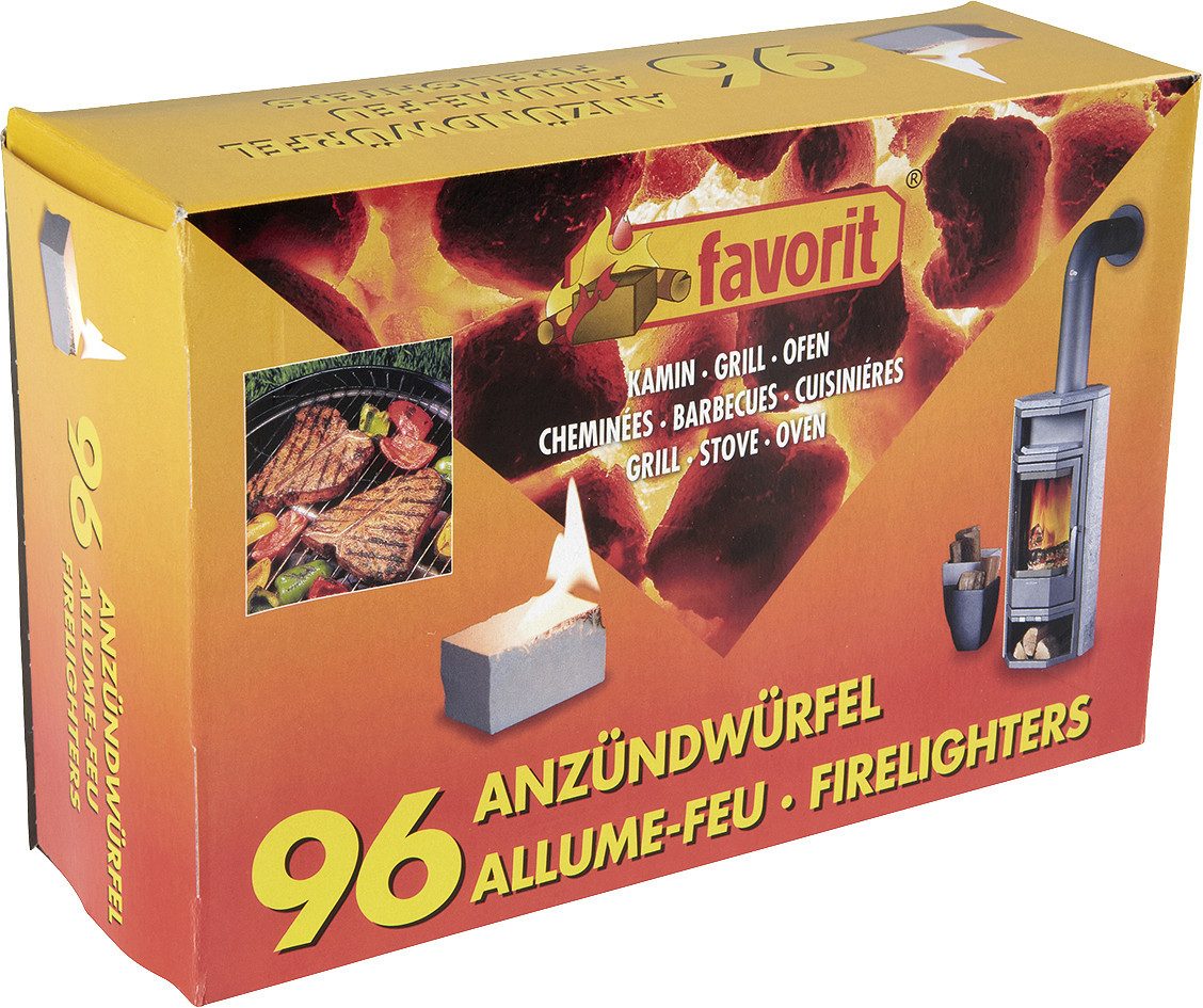 favorit Grillanzünder Favorit Anzündwürfel weiß, 96 Stück
