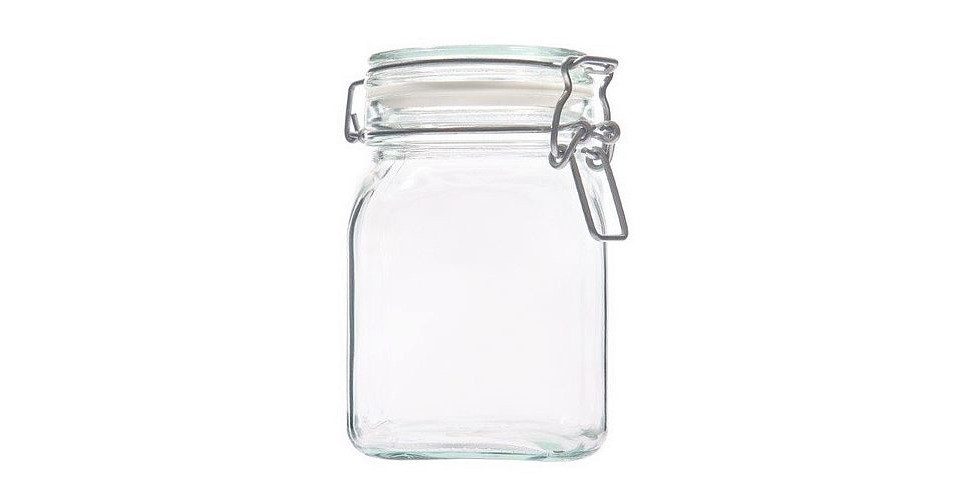 Omega Einmachglas Omega Drahtbügelglas 750 ml 10 x 10 x 14,2 cm, Metall
