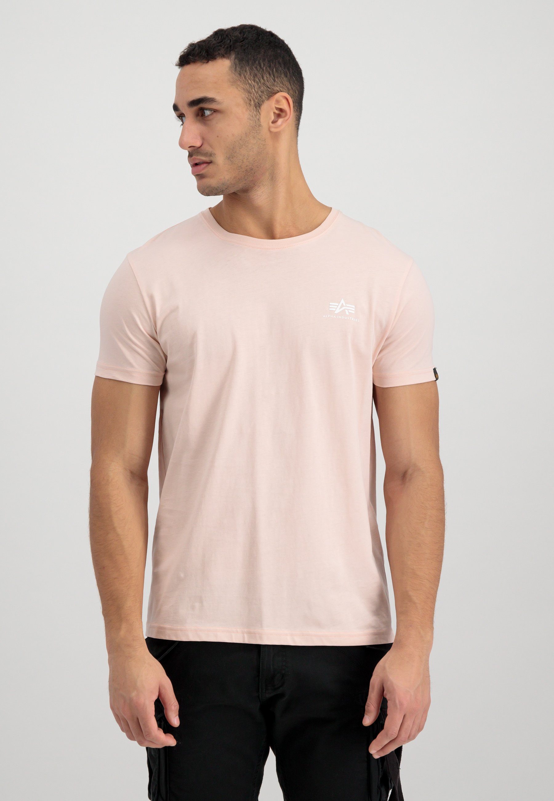 T - Men Industries Alpha Industries T-Shirt pink T-Shirts Backprint Alpha