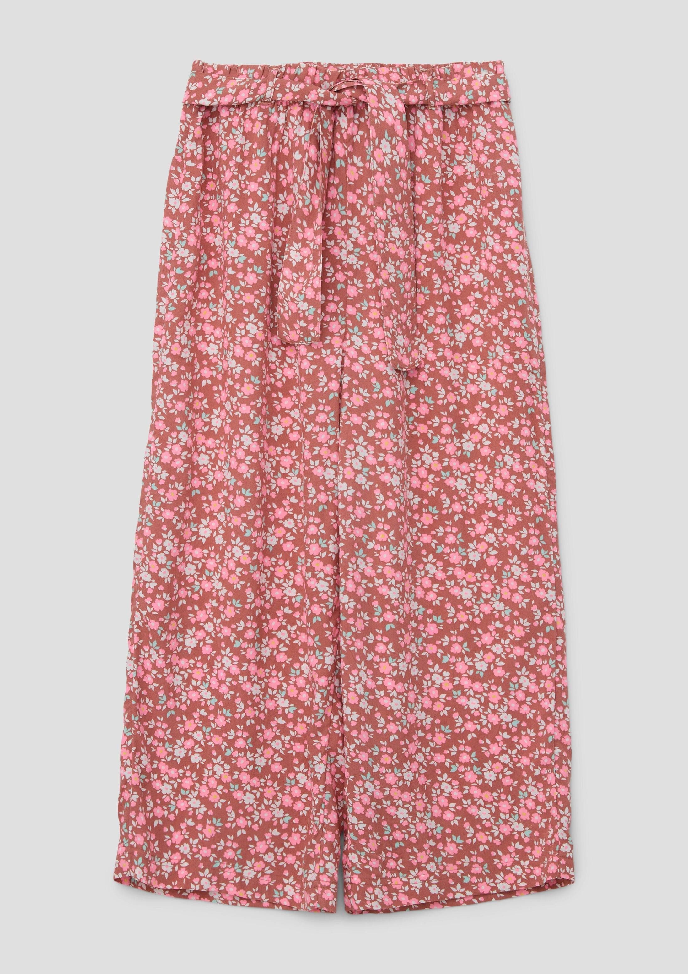 s.Oliver Culotte Hose Schlupfhose aus feiner Viskose mit Bindeband