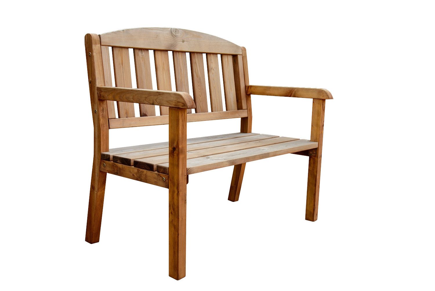 Mega-Holz Gartenbank Gartenbank Holz mit Rückenlehne ZWEISAM 110 x 63 x 97 cm aus FSC-Holz, Massive Holzbank für Garten, Balkon und Terrasse