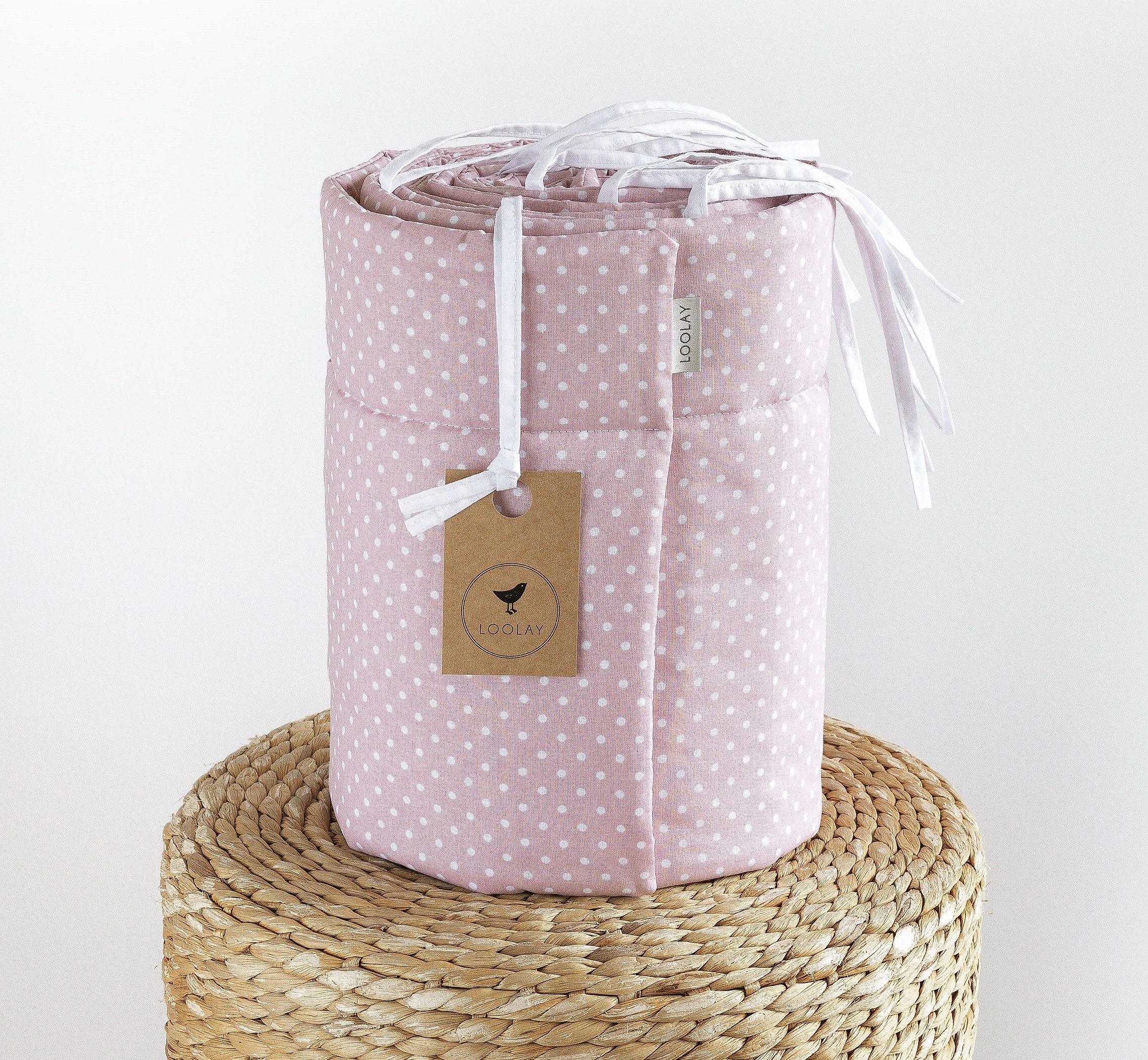 Loolay Bettnestchen 2026 TREND Muster Babybett BETTUMRANDUNG 420, 360, 210, 180 x 30cm, (Neugeborene Baby Erstausstattung PREMIUM Geschenk HASE, ROSE, IGEL, HERZ, Bärchen, Babybett Umrandung Kopfschutz Nestchen Babynest für Mädchen und Junge), 100% Europäische Stoffe und Kleinserien-Nähen! Geschenk!