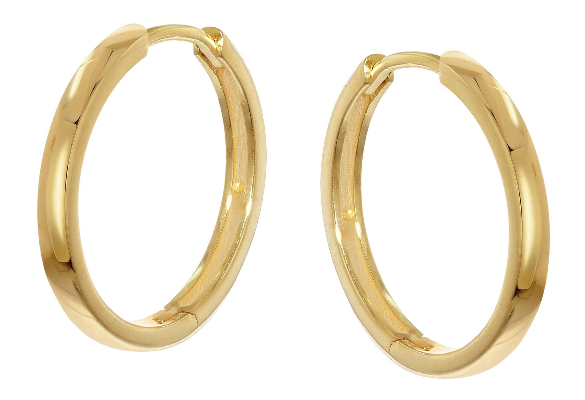 trendor Paar Creolen 21700, Klapp Gold 333/8K 18 x 2 mm