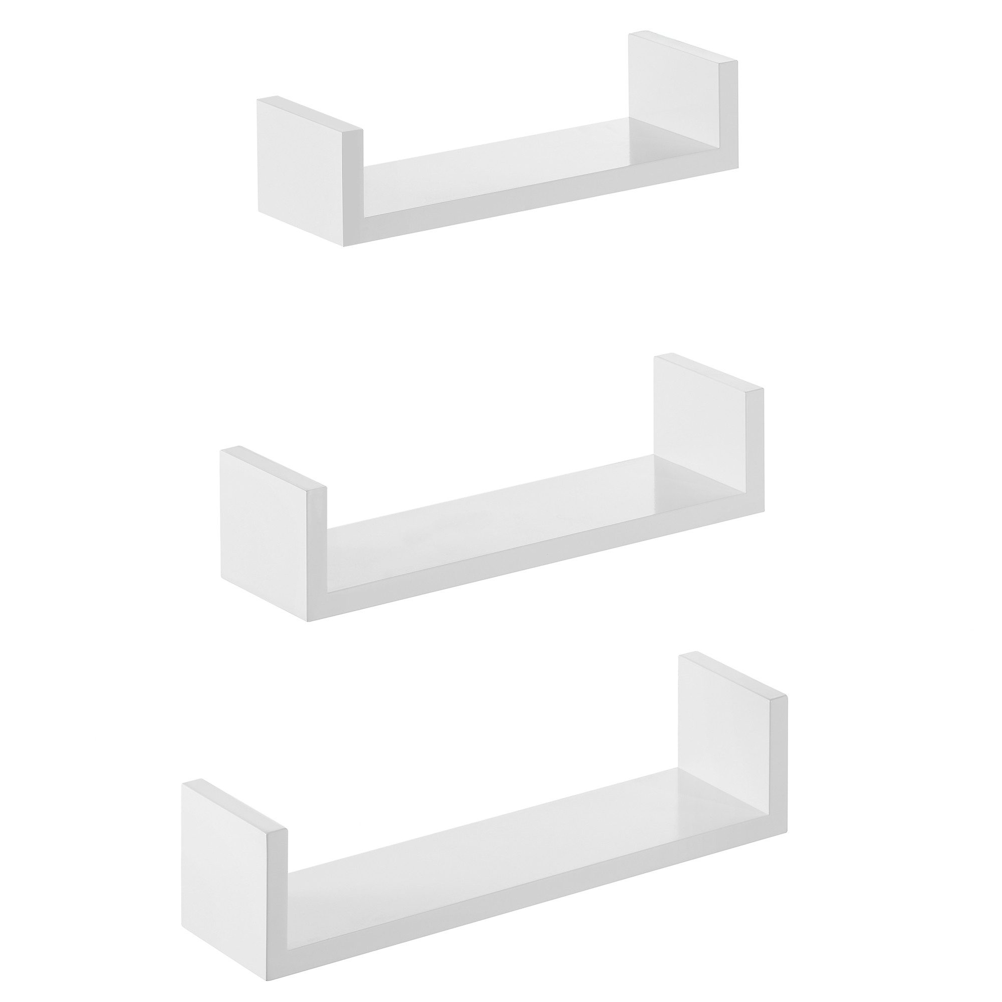 SONGMICS Wandregal, 3-tlg., Schweberegal, U-Form