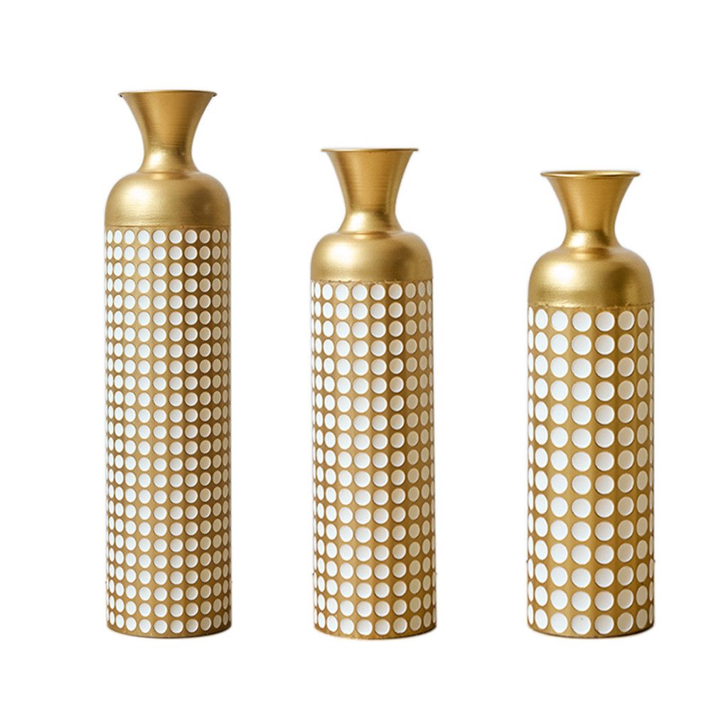 Rolipo Bodenvase 3er Set große Bodenvasen aus Metall -Dekorative hohe Vasen(83/66/50cm) (3 St), Extra Große Bodenvase für Wohnzimmer Kamin Flur Ecke Büro