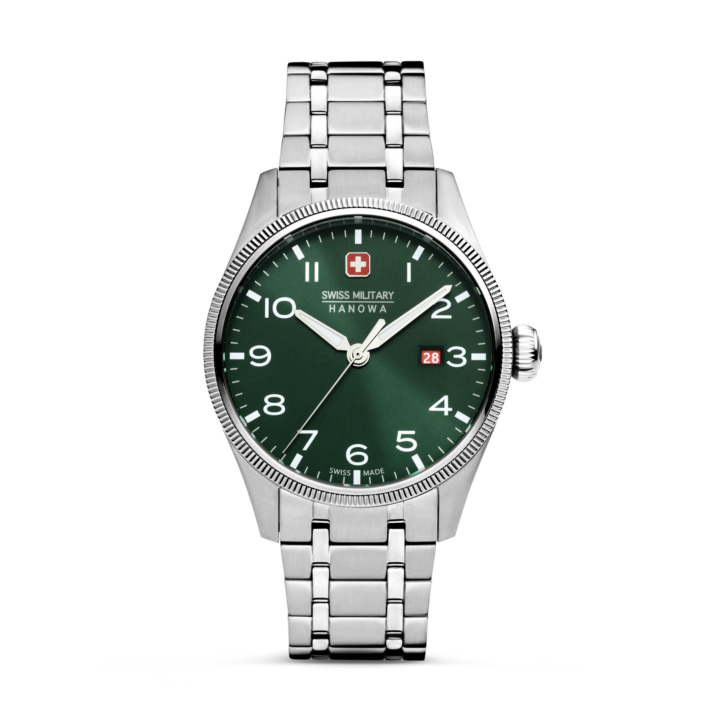 Swiss Military Hanowa Quarzuhr Thunderbolt SMWGH0000803, Armbanduhr, Herrenuhr, Swiss Made, Edelstahlarmband, analog, Tag