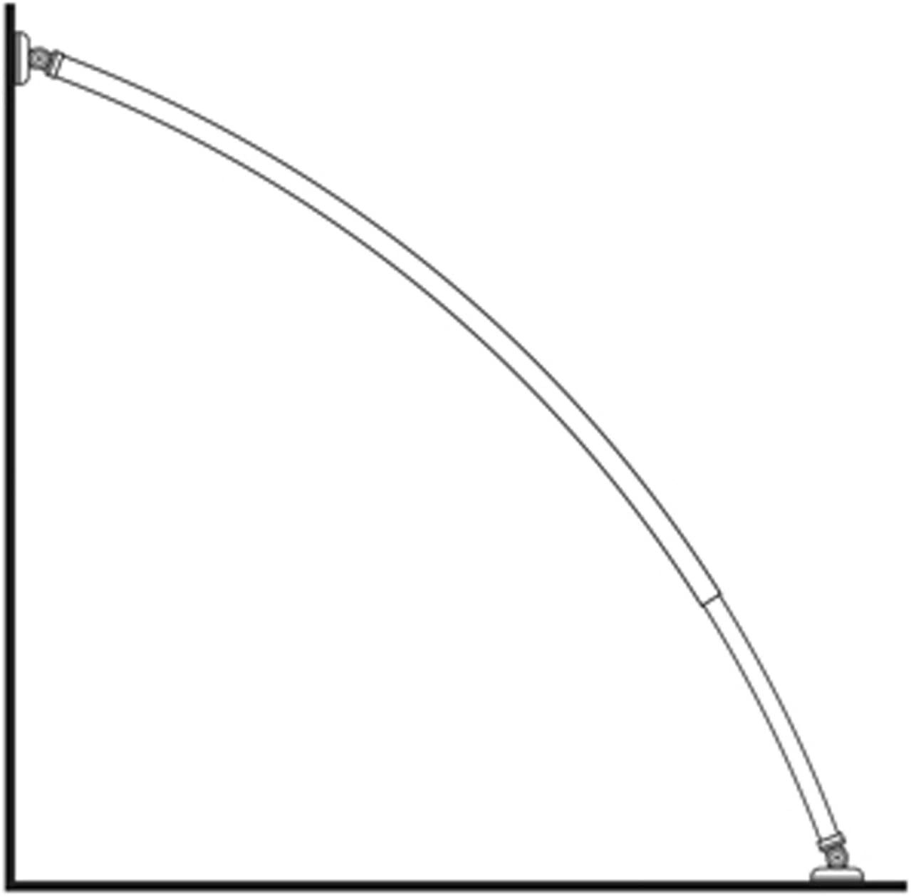 Ekershop Duschvorhangstange ALU AUSZIEHBAR Bogenstange + 2 Schrägwand Adapt günstig online kaufen