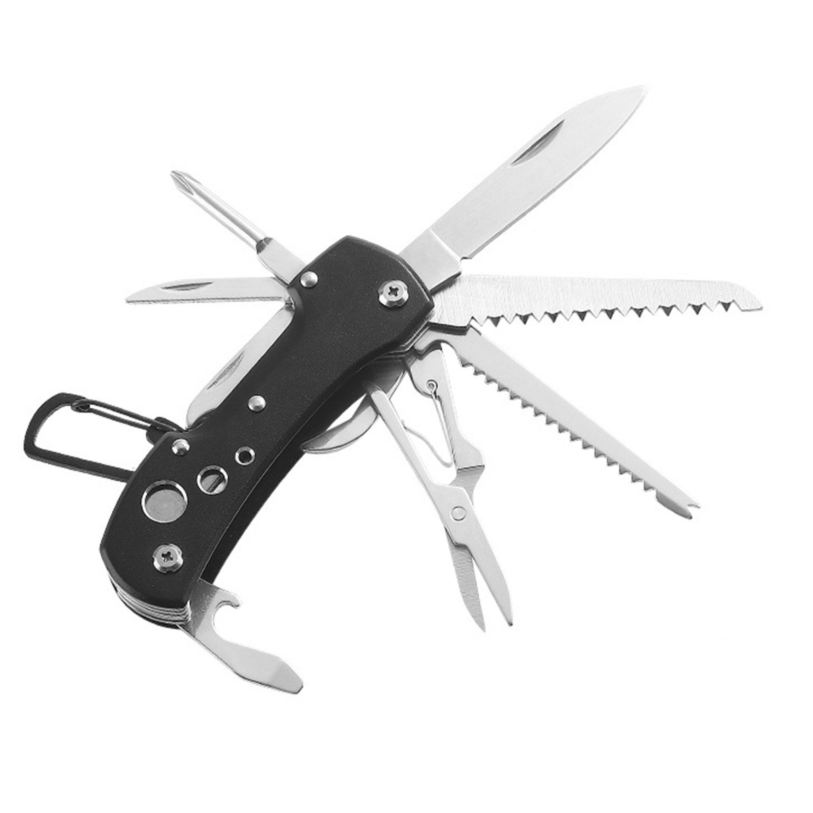 Jumpeak Taschenmesser EDC Messer für Outdoor Camping,Mini Scharf Klappmesser,Multitool, leichtes EDC Taschenmesser mit Griff schwarz,Schraubendreher Funktion