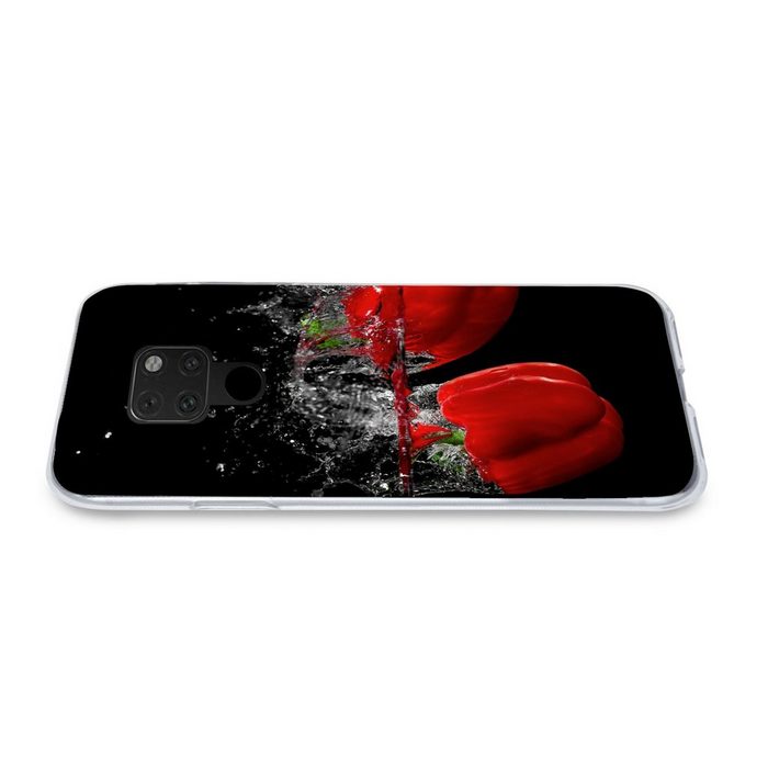 MuchoWow Handyhülle Paprika - Gemüse - Stilleben - Wasser - Rot Phone Case Handyhülle Huawei Mate 20 Silikon Schutzhülle OR12325
