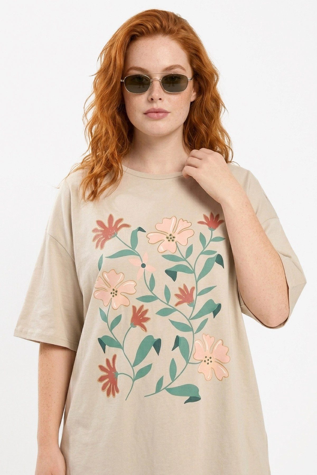 Shape of You T-Shirt Bedrucktes Oversized T-Shirt