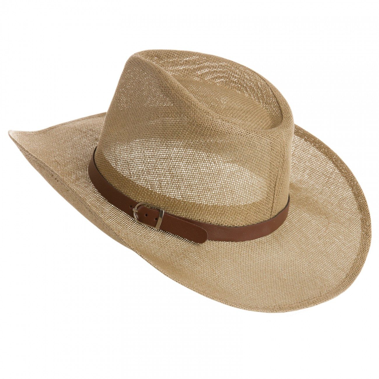 Caspar Cowboyhut HT009 Herren Hut mit braunem Gürtelband