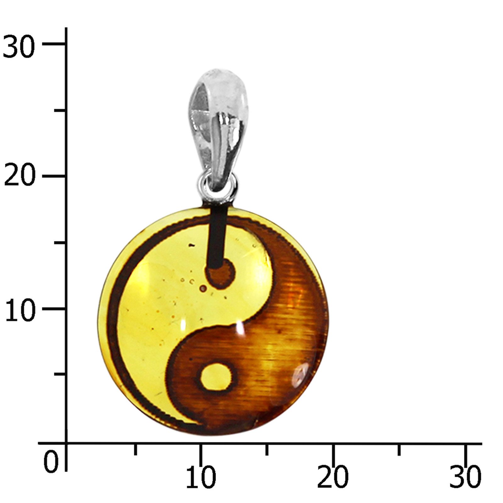 OSTSEE-SCHMUCK Kettenanhänger Ostsee-Schmuck Anhänger Yin-Yang Anhänger Yin-Yang (1-tlg)