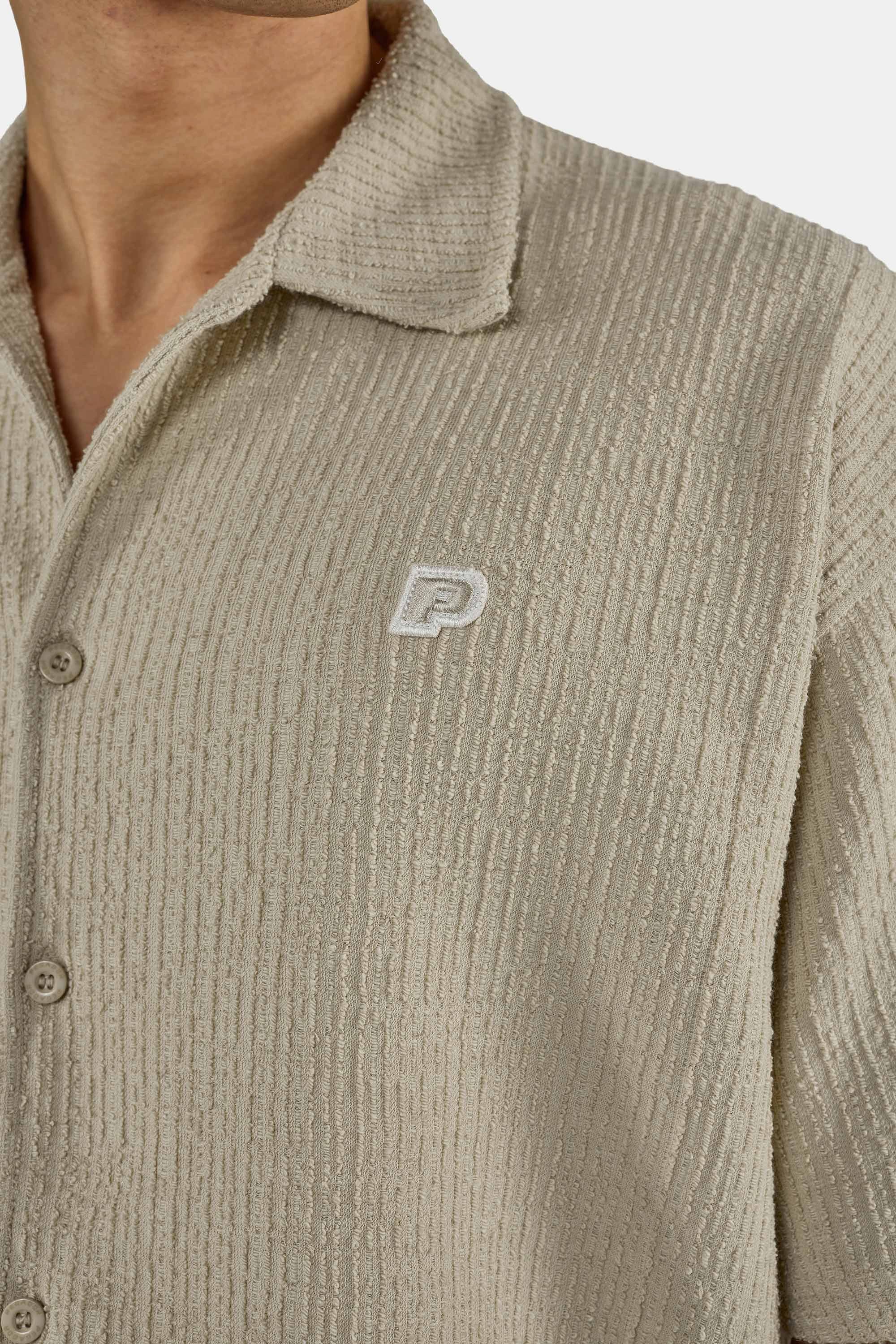 PEGADOR Kurzarmshirt Libco Structured Knit Shirt Materialmix, regular fit günstig online kaufen