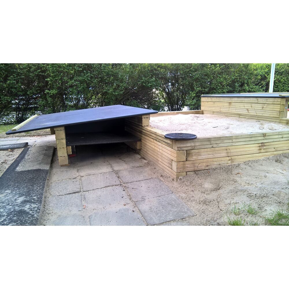 Playparc Sandkasten Sandkasten Inklusion, Mit geschütztem Materialaufbewahrungsfach