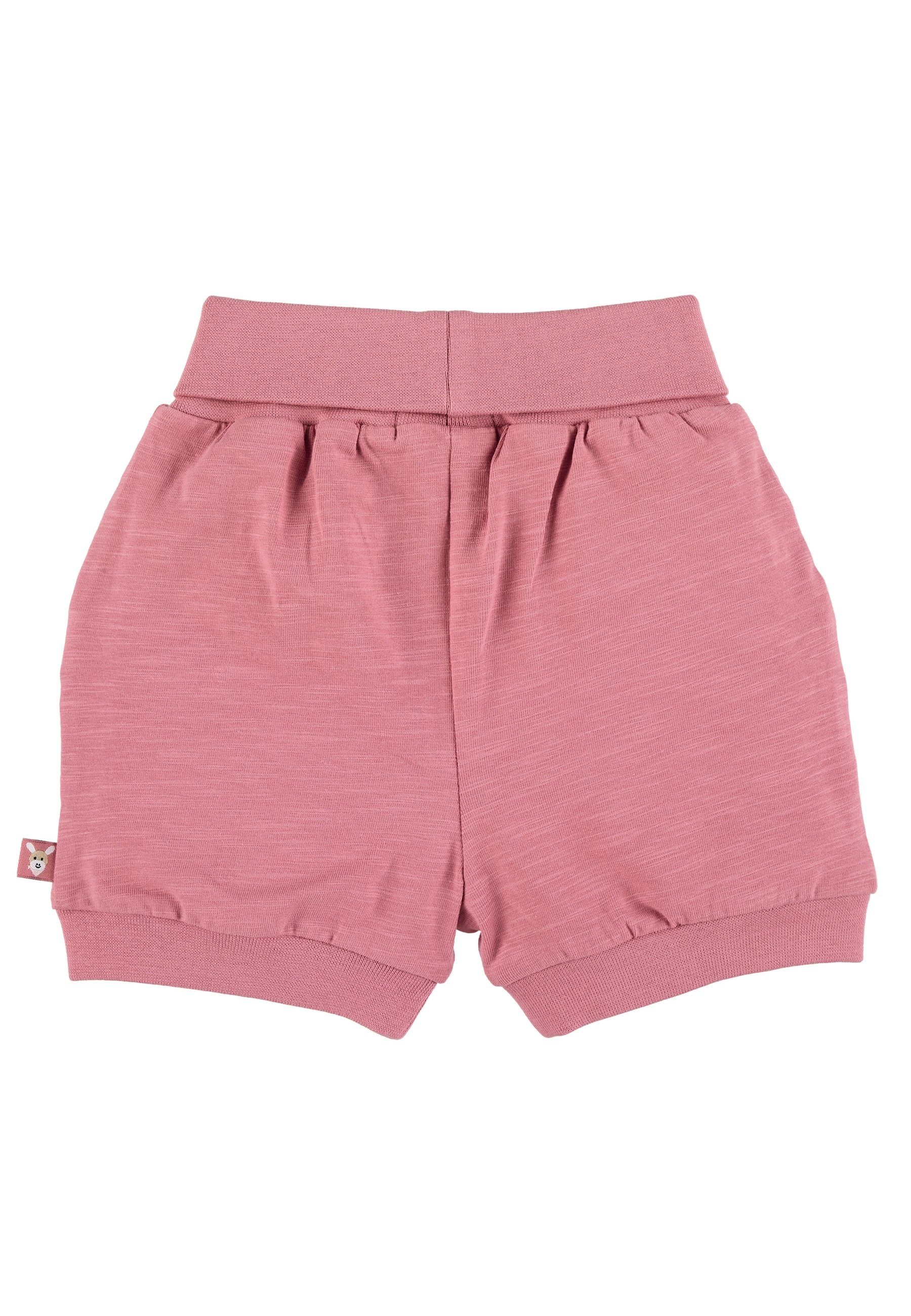 Pumphose Shorts Baby kurz Bündchen am mit Emmi Baby Sterntaler® Stoffose kurz, Hose unifarbend (1-tlg., GOTS GOTS green aus Flammgarn, Babyhose Kinder Shorts Beinabschluss)