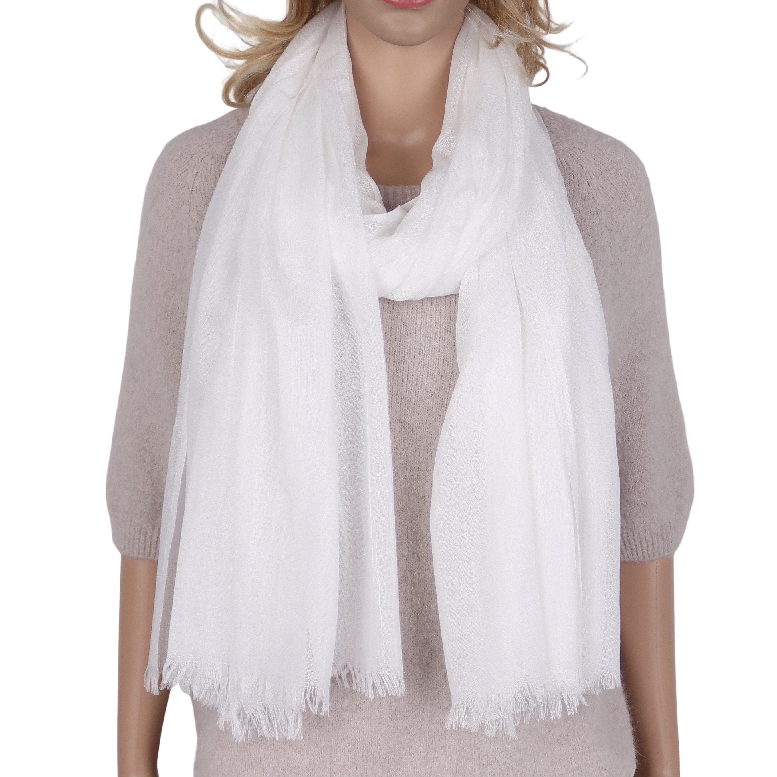 MIRROSI Modeschal weicher Unifarbe XXL Schal ca.110x180cm, (viele tolle Farben zur Auswahl), Damen Halstuch ideal für Frühling, Sommer, Herbst