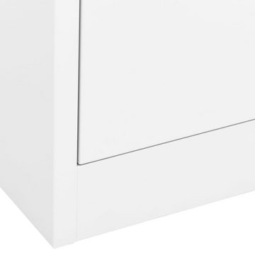 furnicato Aktenschrank Weiß 90x46x72,5 cm Stahl (1-St)