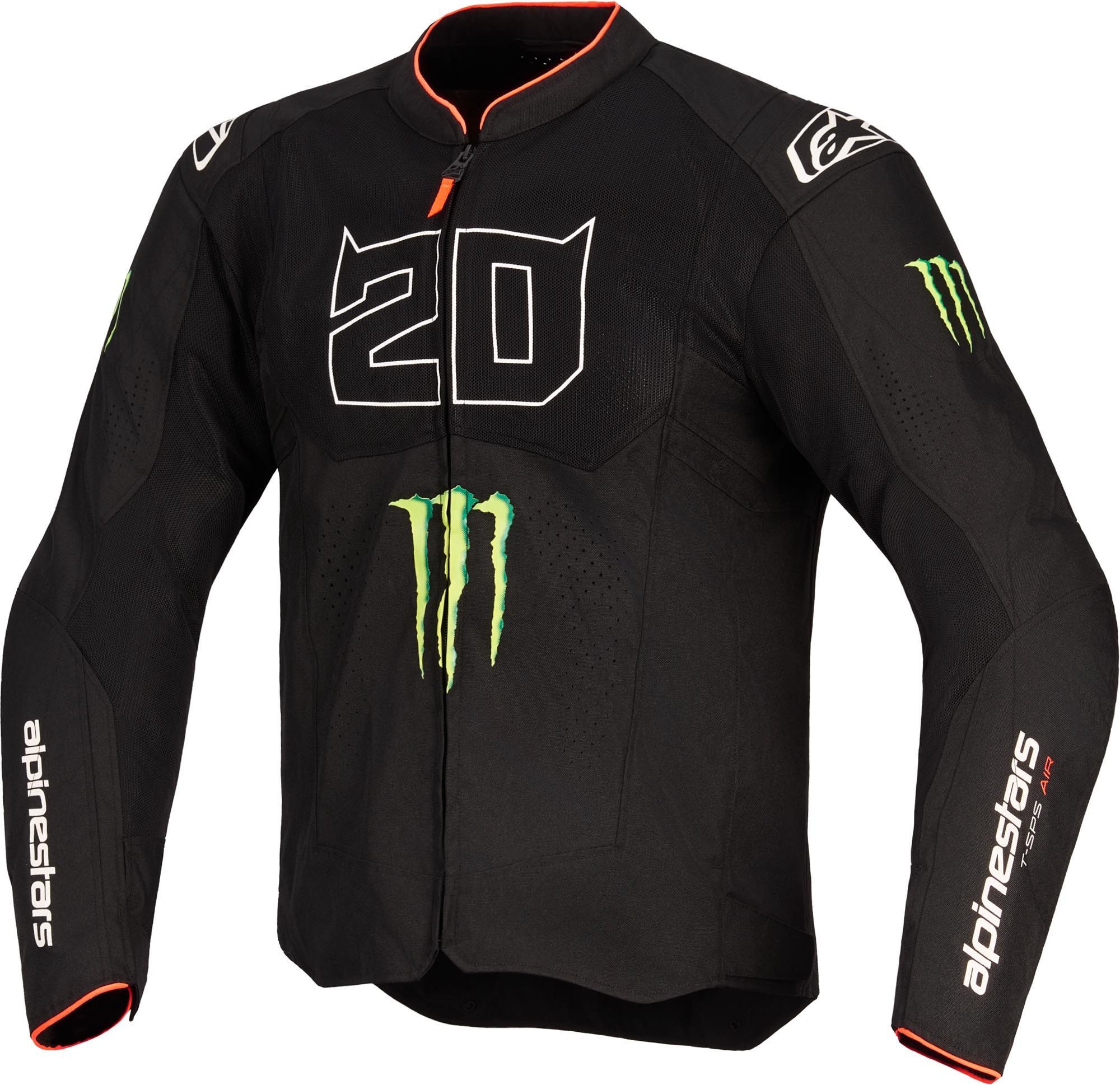 Alpinestars Motorradjacke FQ20 T-SPS Air V2 Monster Motorrad Textiljacke Airbag vorbereitet,Ellenbogenprotektoren enthalten,perforiert,Sch