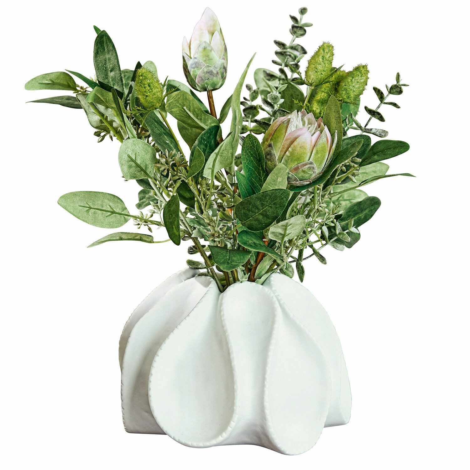 Mirabeau Tischvase Deko-Vase Dollon antikweiß, stilvolles Interieur, Reizvolle Korallen-Optik, Raffiniertes Design