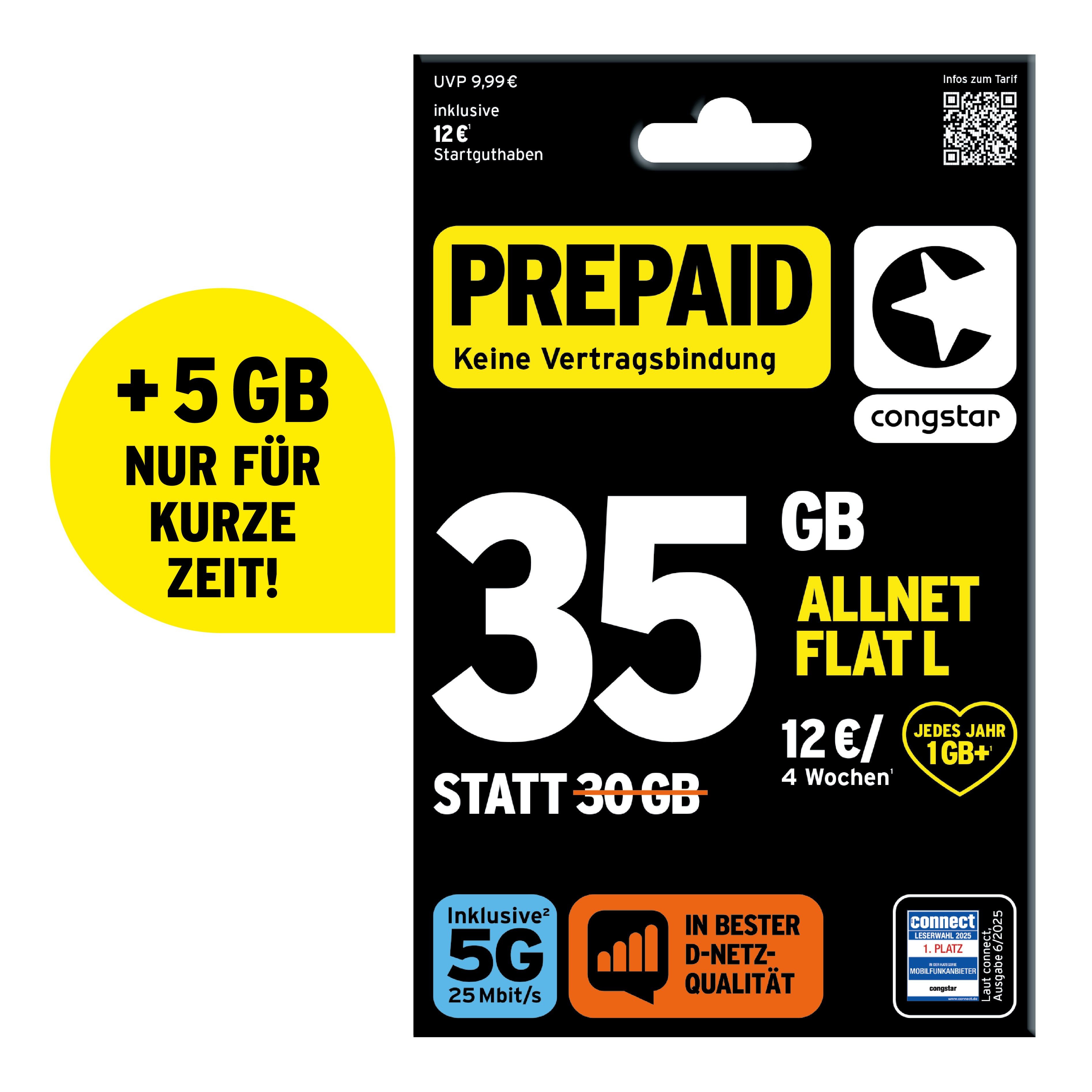 Congstar Prepaid Allnet L Prepaidkarte