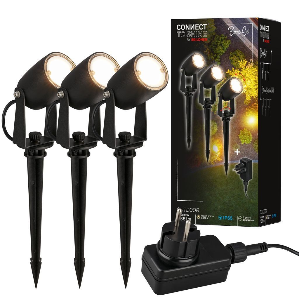 Briloner Leuchten Gartenstrahler 3927035, LED fest integriert, 2700K - Extra-Warmweiß